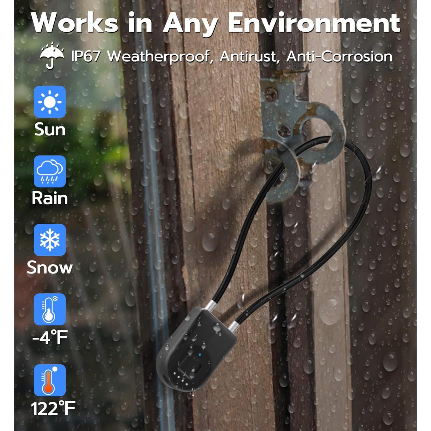 Candado Biométrico Bluetooth Anweller P2B 35.56 cm Negro