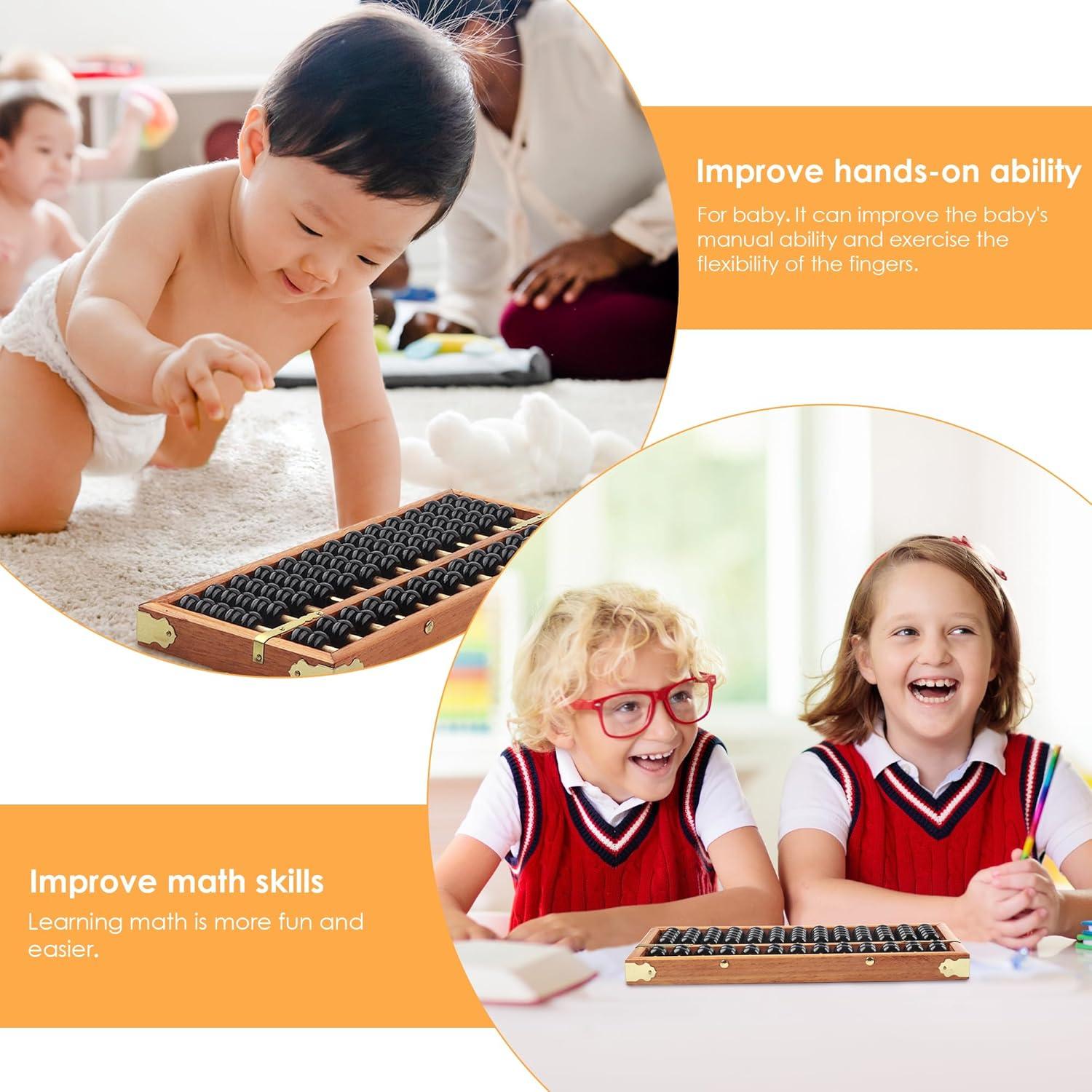 Ábaco Chino Vintage Happy Will 24x10 cm Herramienta Cálculo