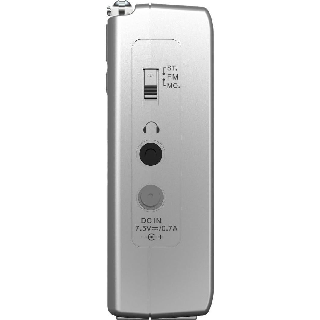 Sangean ATS-405 FM-Stereo/AM/Short Wave World Band Receiver (Silver) and Sangean ANT-60 Short Wave Antenna Bundle