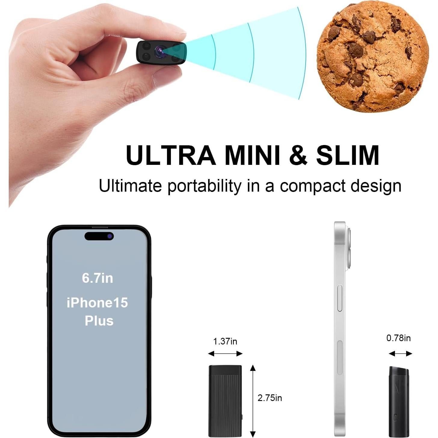 Mini Cámara de Seguridad TnoxHD WiFi HD con Visión Nocturna