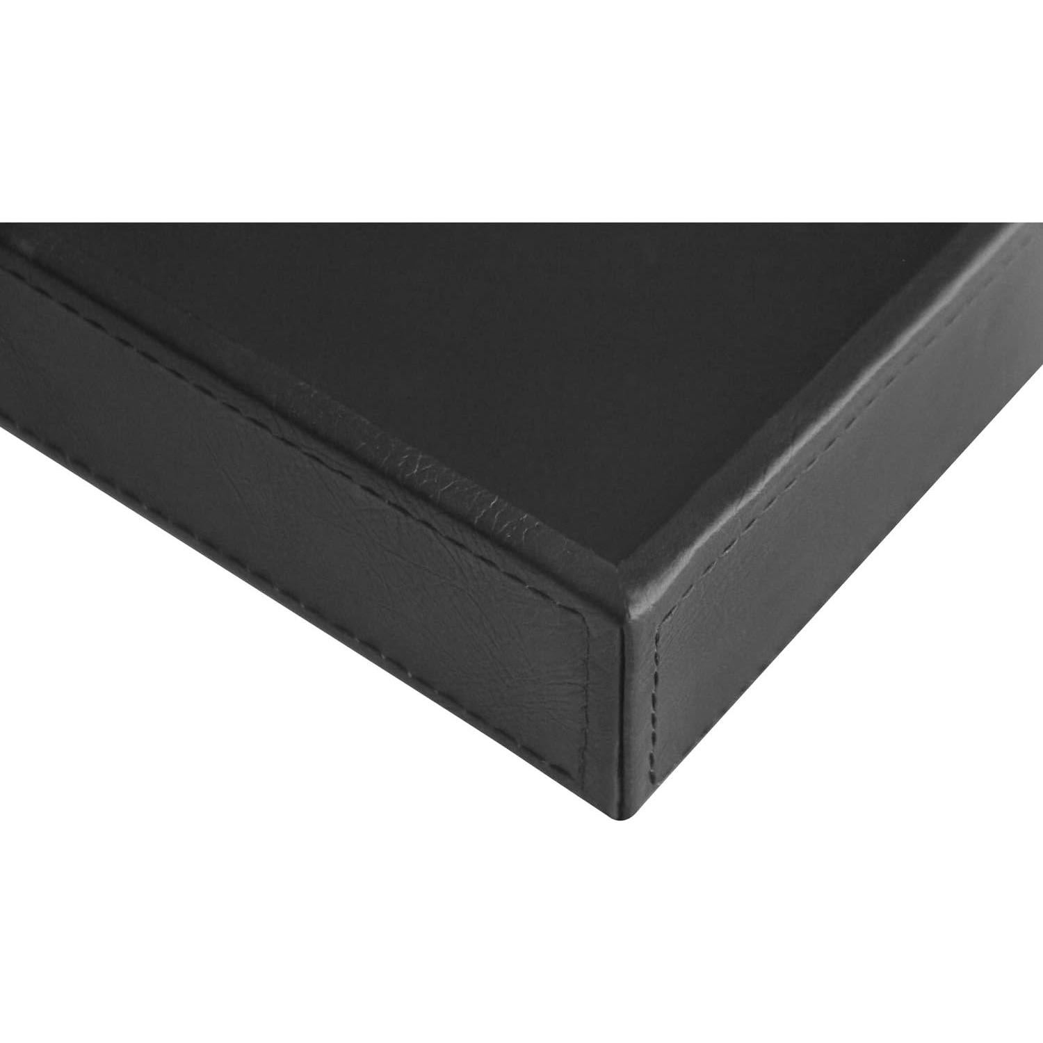 Organizador de Mesita de Noche Vixdonos Cuero Negro 25.9x21.1 cm