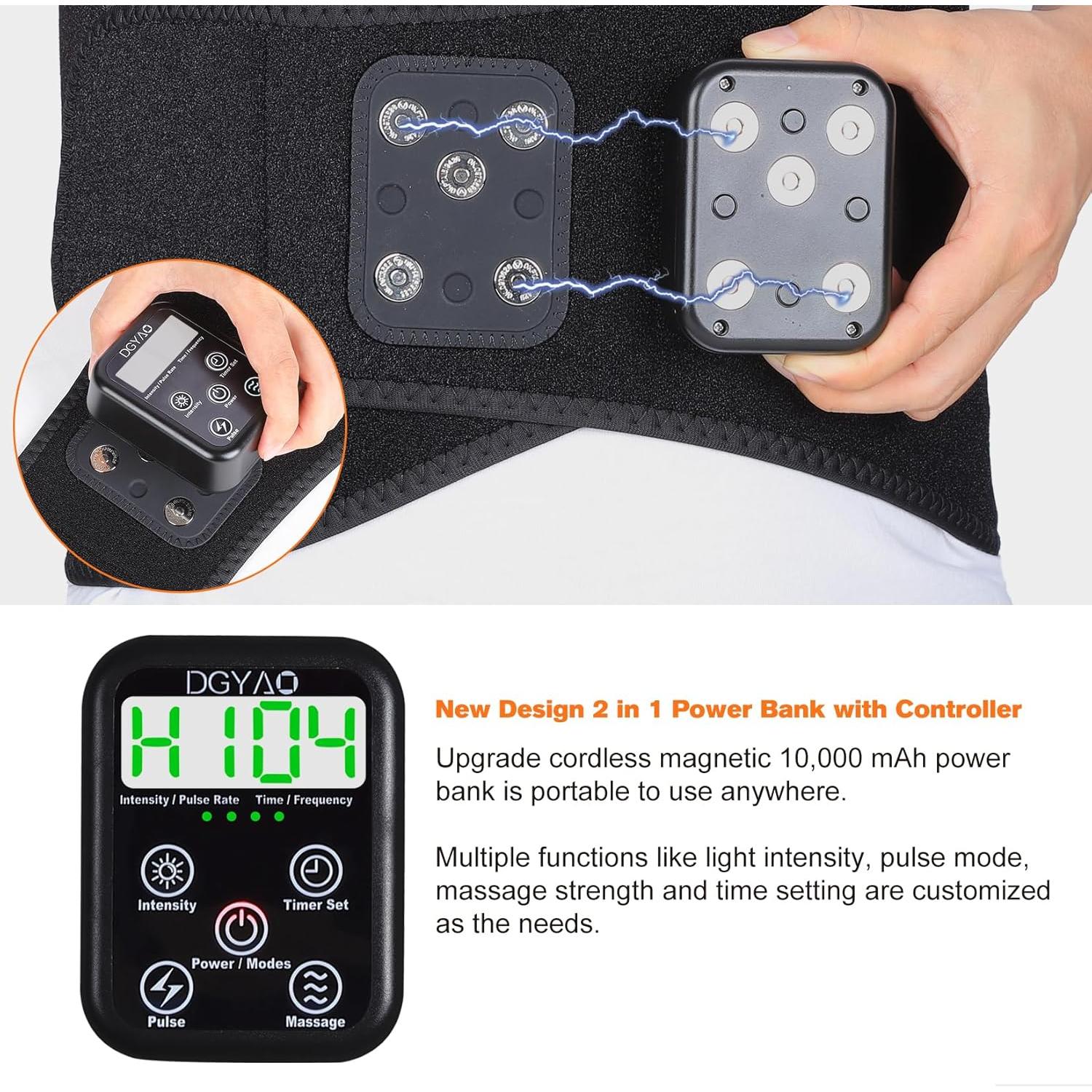 Cinturón de Terapia de Luz Roja TUOB 10000mAh con Masaje