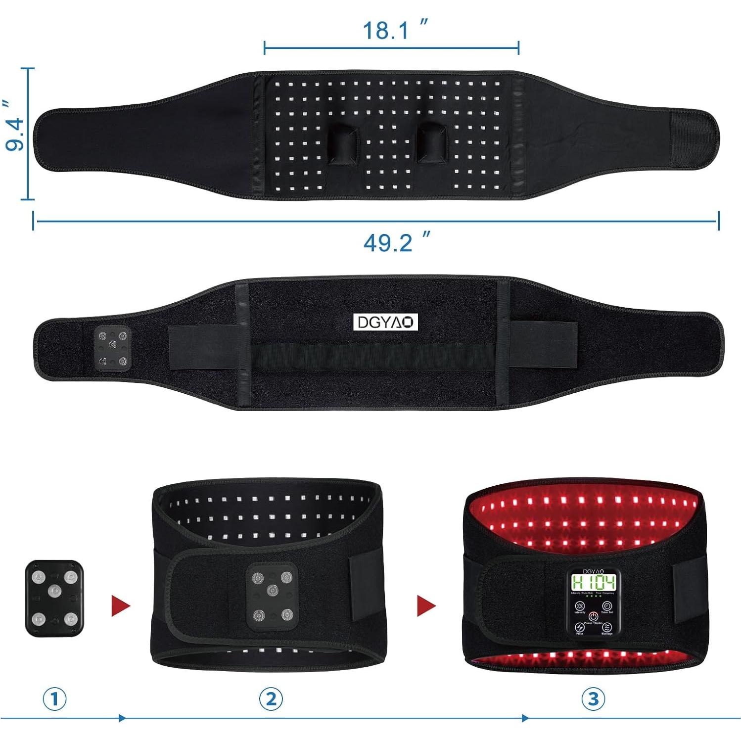 Cinturón de Terapia de Luz Roja TUOB 10000mAh con Masaje