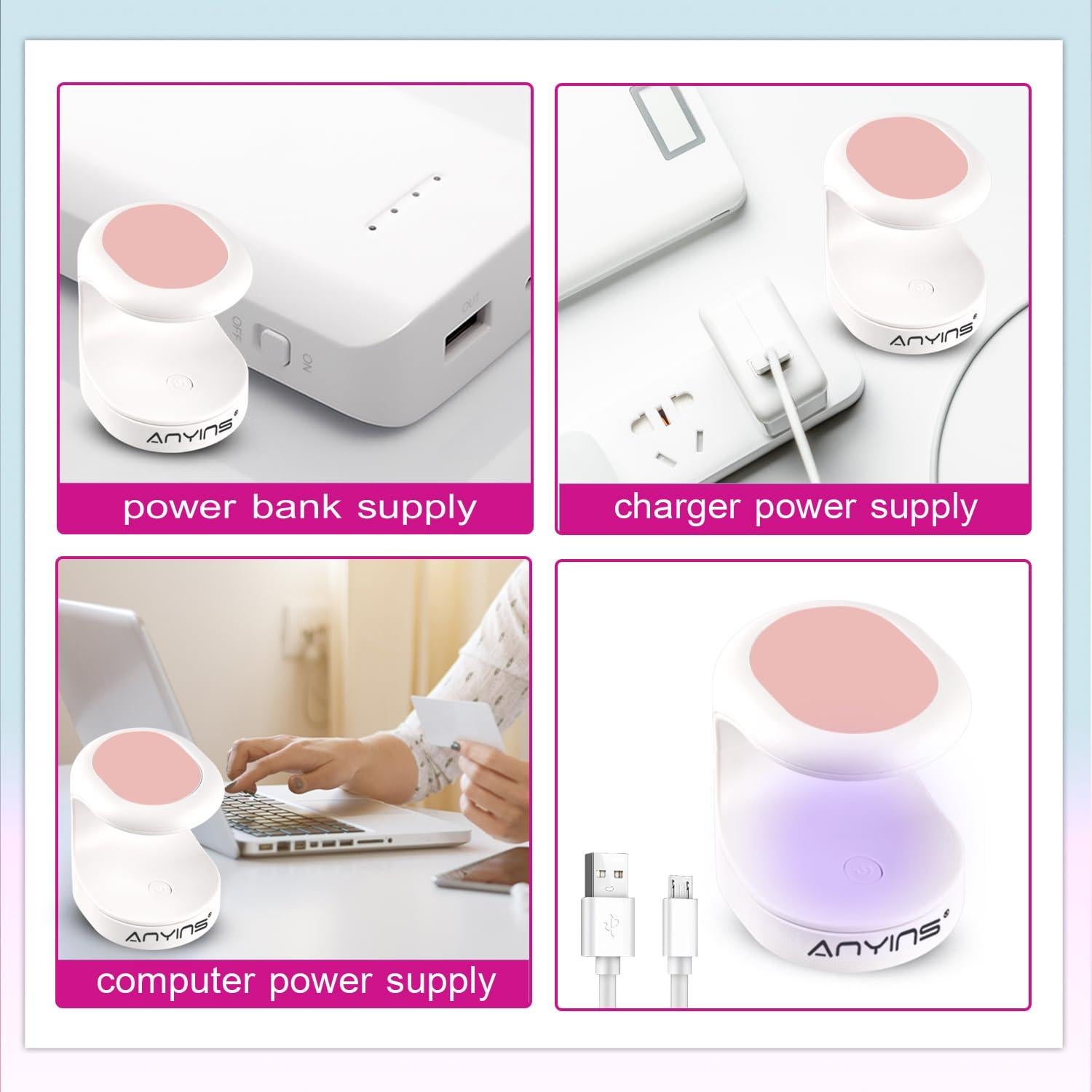 Lámpara UV para Uñas de Gel ANYINS 16W Portátil