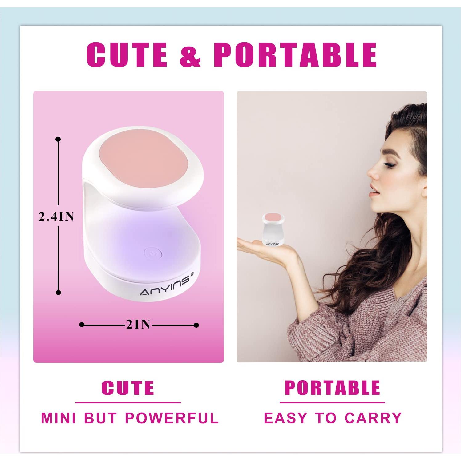 Lámpara UV para Uñas de Gel ANYINS 16W Portátil