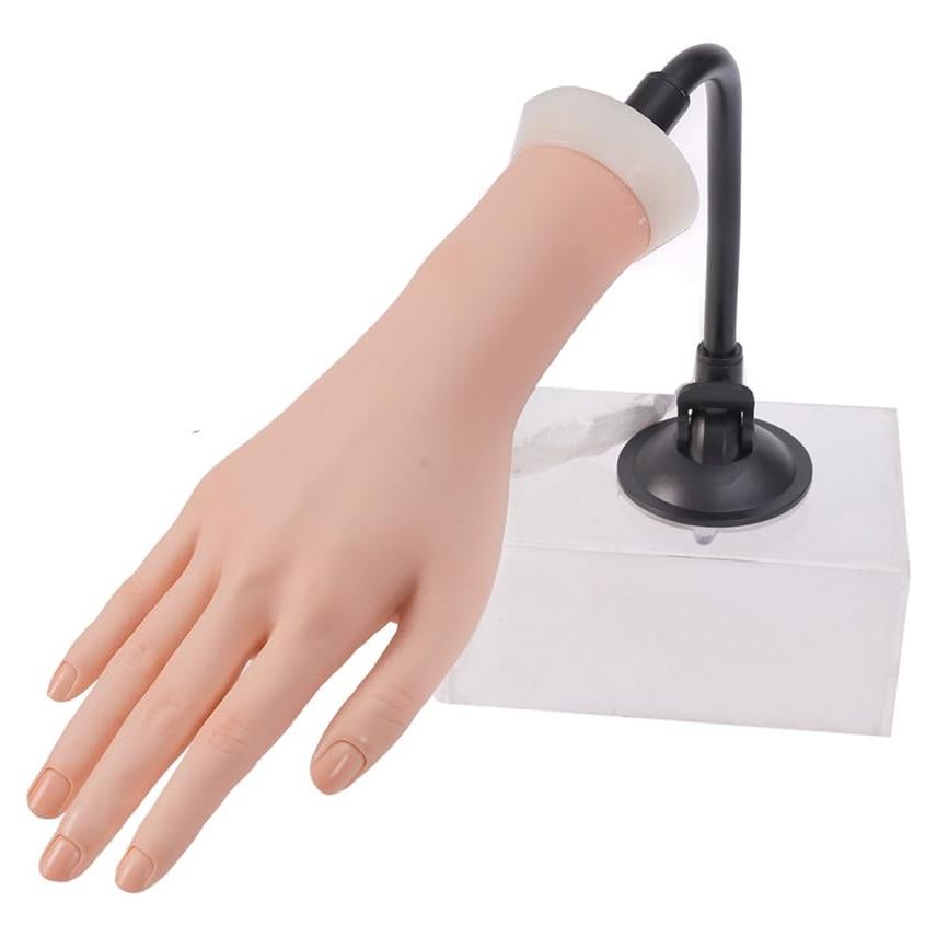 Mano de Práctica Derecha ZhuoYi para Uñas Acrílicas con Soporte