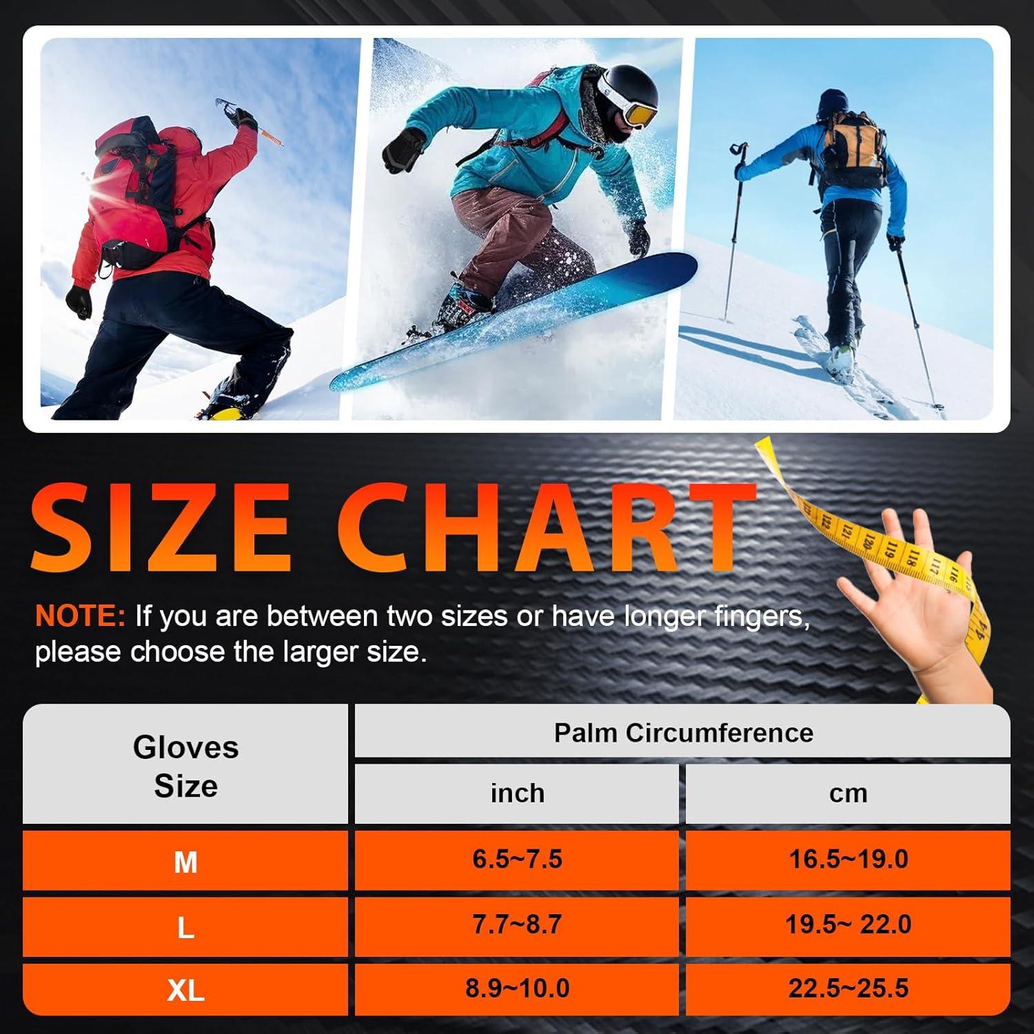 Guantes Calentados YBWLCLO Unisex Recargables 6000mAh Táctiles