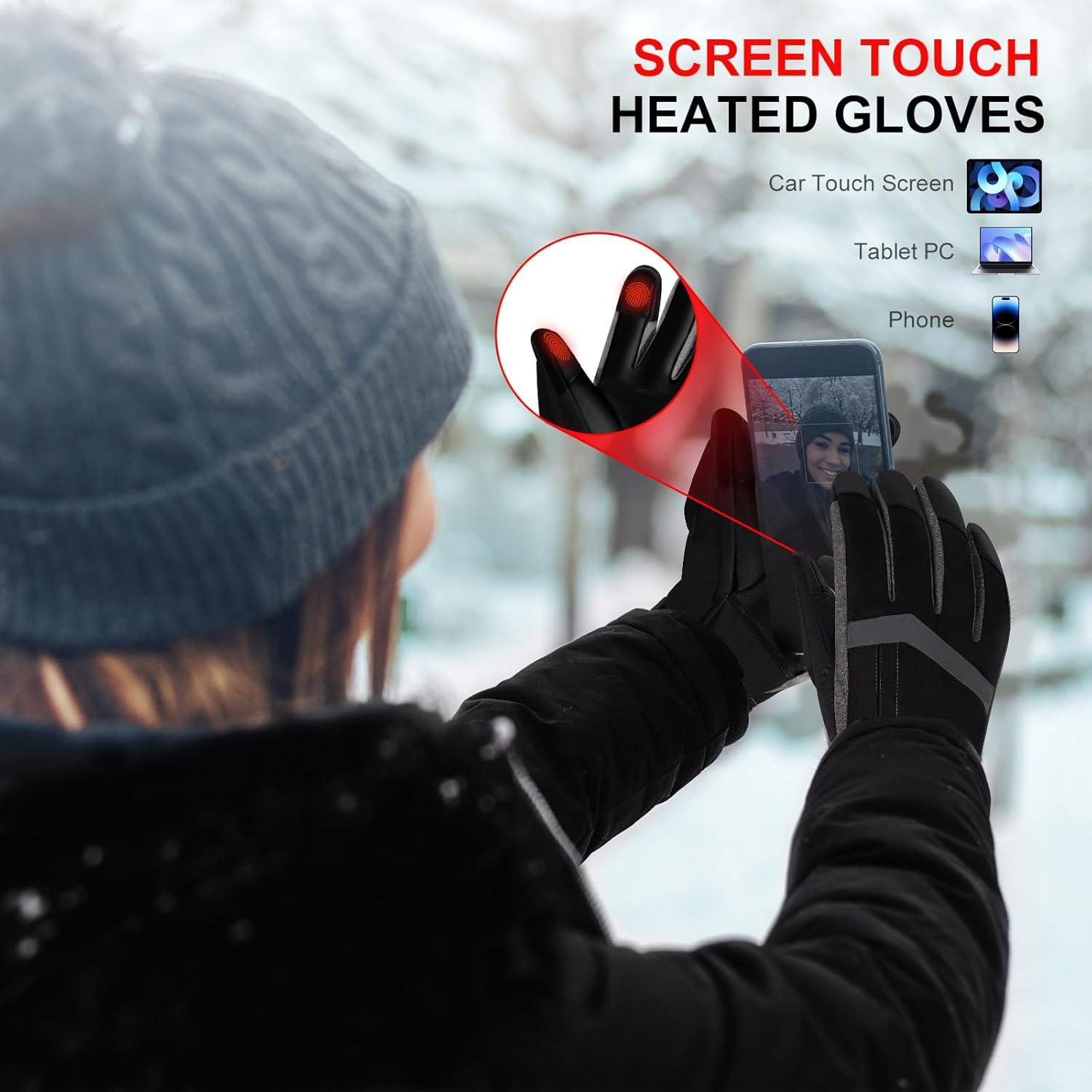 Guantes Calentados YBWLCLO Unisex Recargables 6000mAh Táctiles