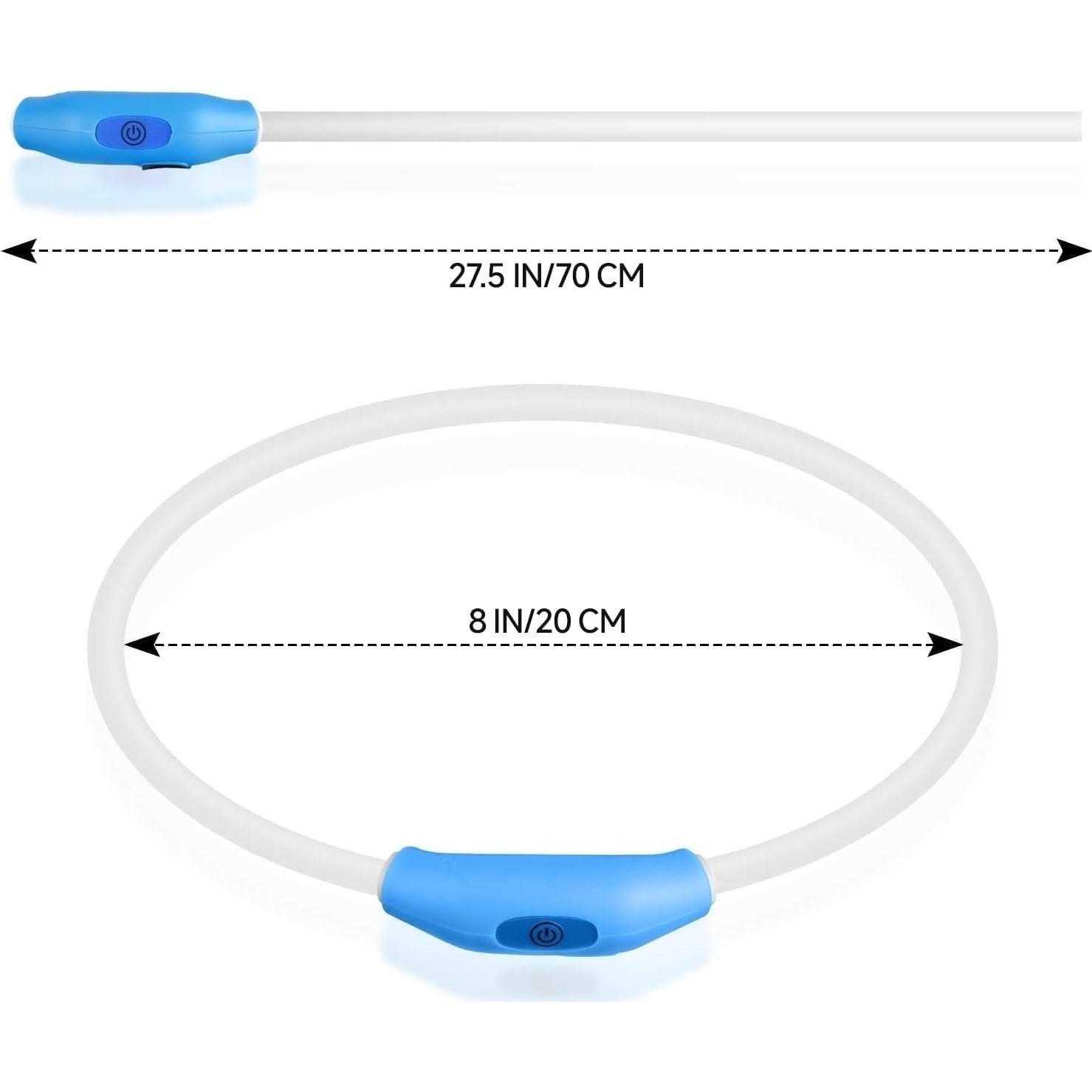 Collar LED para Perros Novkin Verde y Azul 2 Paquetes