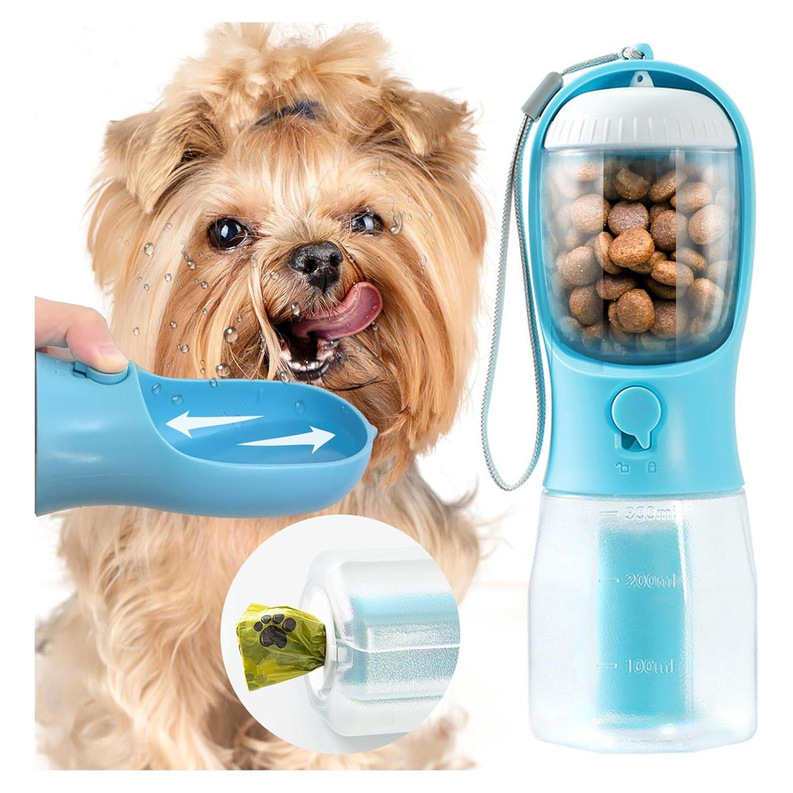 Botella de Agua para Perros Wenzhou 10oz Azul 3 en 1