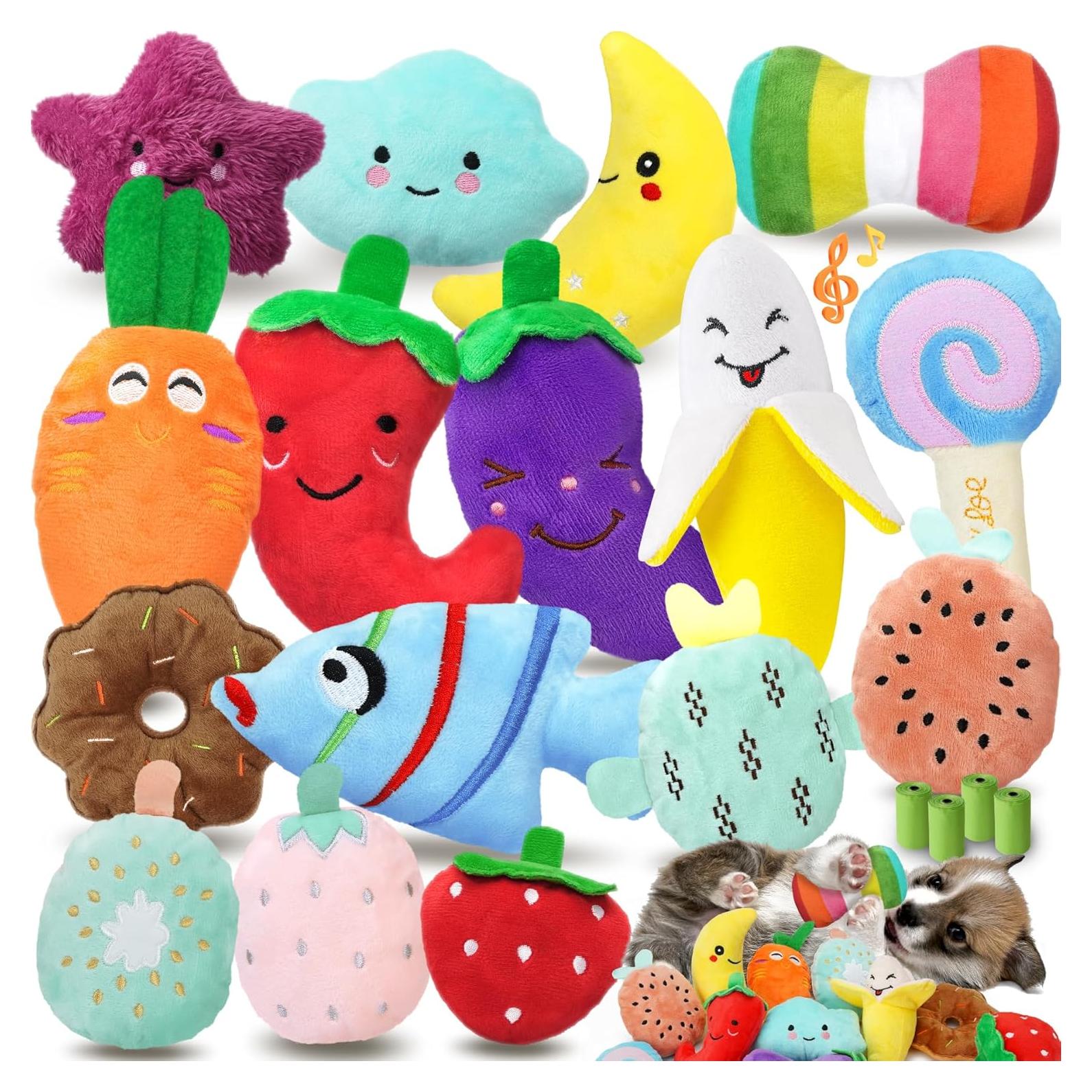 Conjunto de Juguetes Chirriantes QTwoof para Perros - 20 Piezas