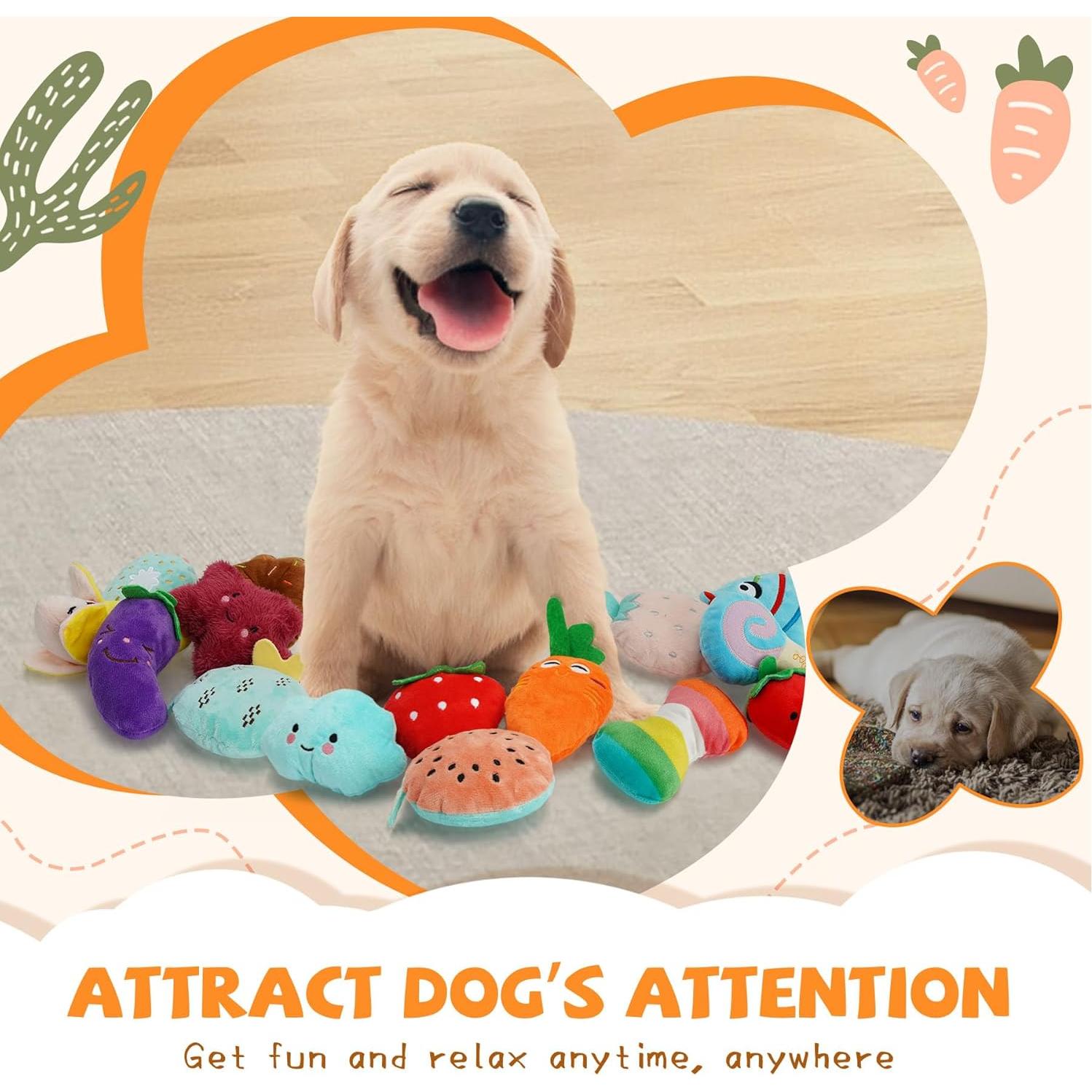 Conjunto de Juguetes Chirriantes QTwoof para Perros - 20 Piezas