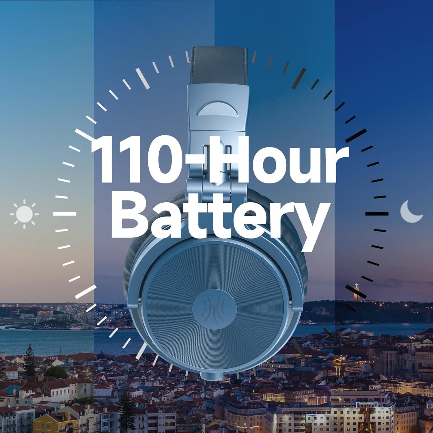 Auriculares Bluetooth OneOdio Pro C Plegables 110h Azul Cielo