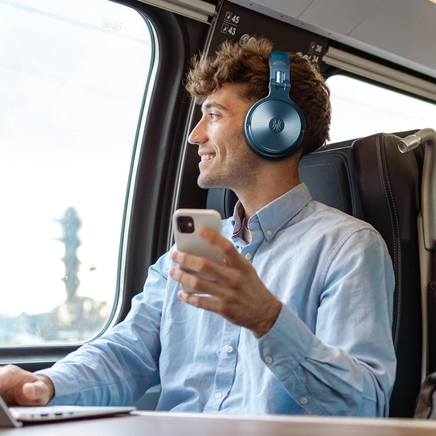 Auriculares Bluetooth OneOdio Pro C Plegables 110h Azul Cielo