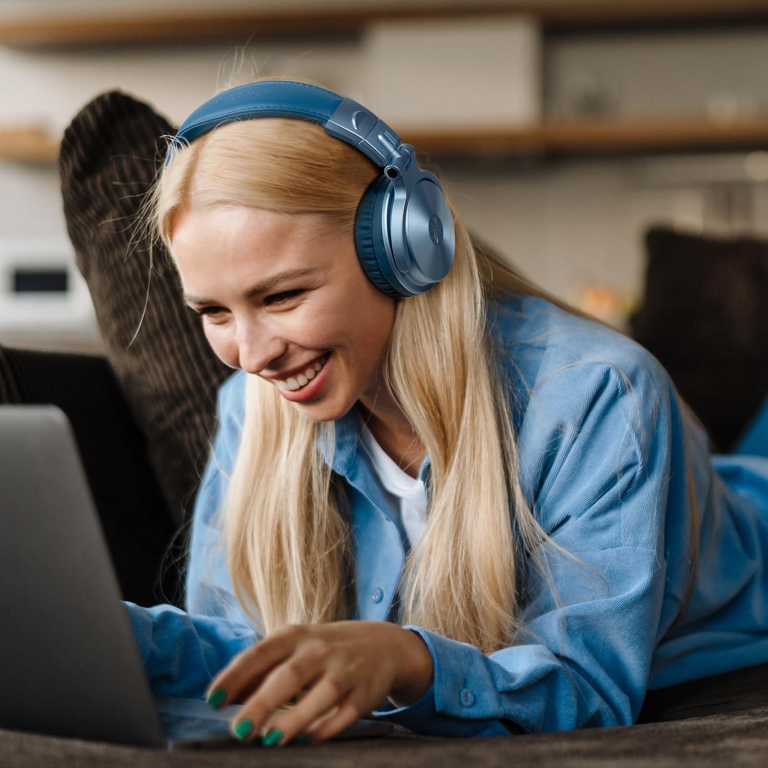 Auriculares Bluetooth OneOdio Pro C Plegables 110h Azul Cielo