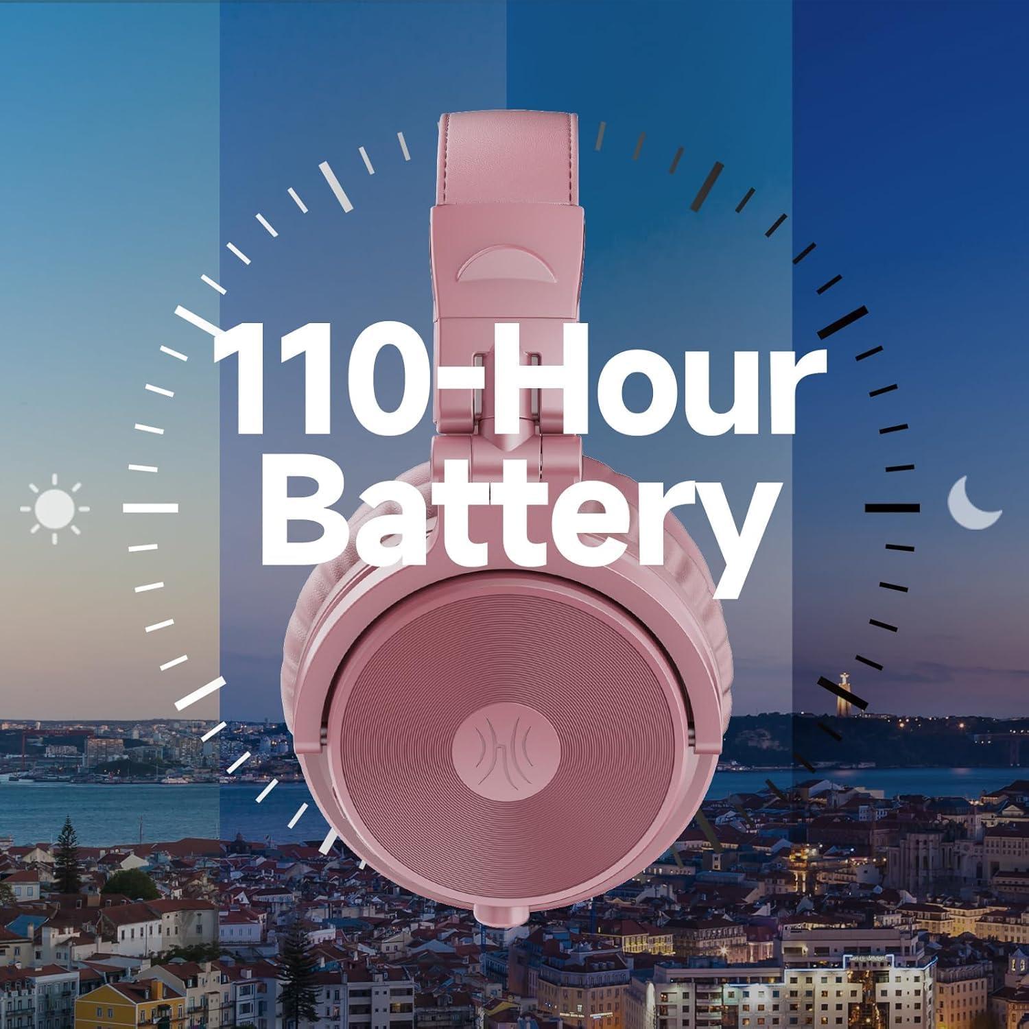 Auriculares Bluetooth OneOdio Pro C Oro Rosa 110h Plegables