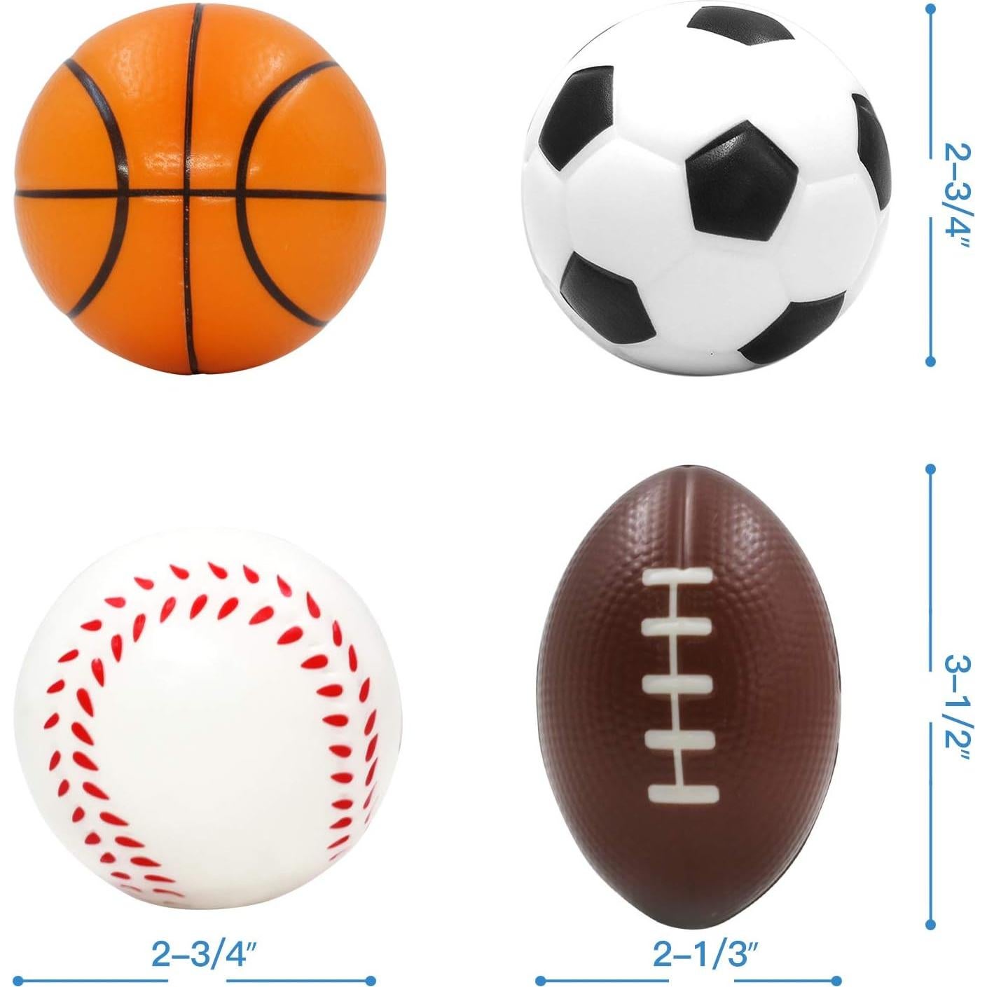 Pelotas Antiestrés Squeezable Novelty Place - 4 Juegos Multicolor