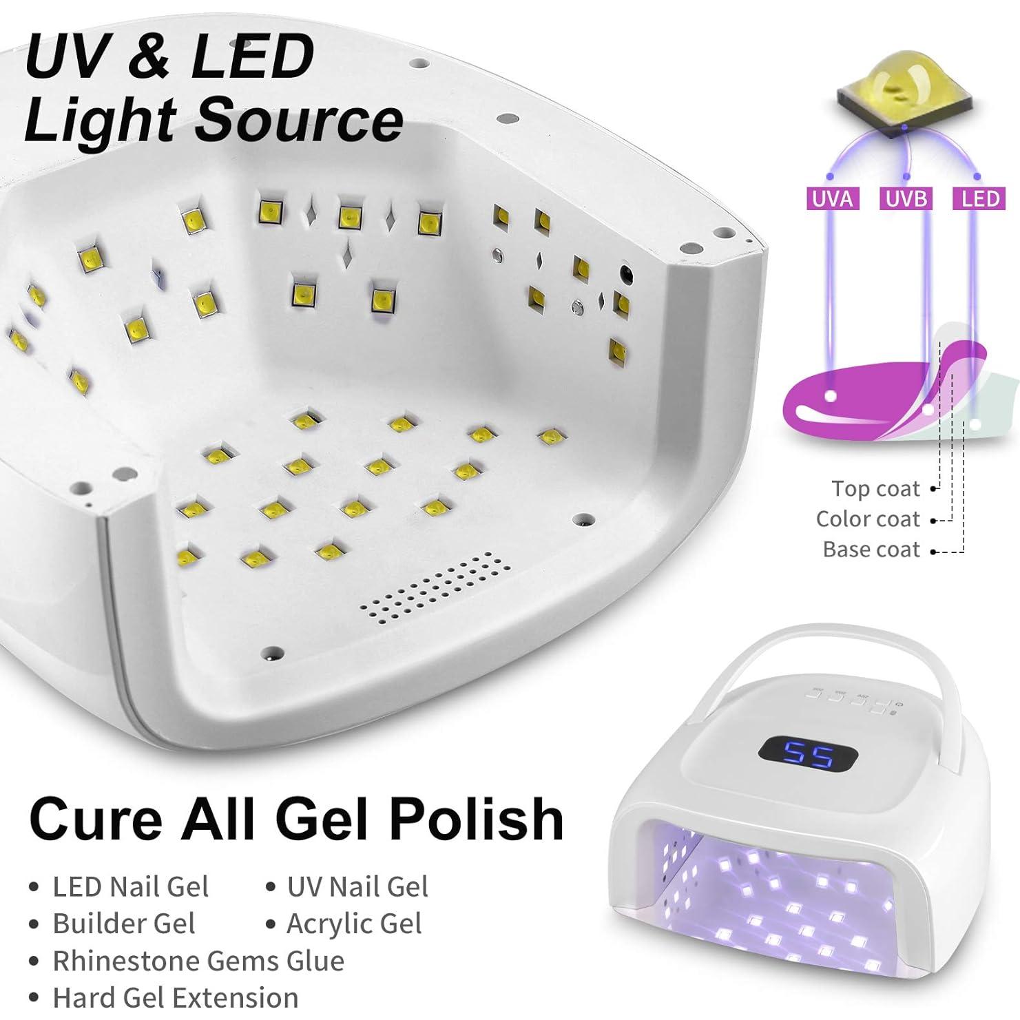 Lámpara de Uñas LED UV 60W Inalámbrica Mosquitowanan - Secado Rápido