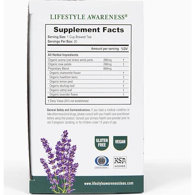 Té de Sueño Sereno Tés de Conciencia 20 Bolsitas Orgánico