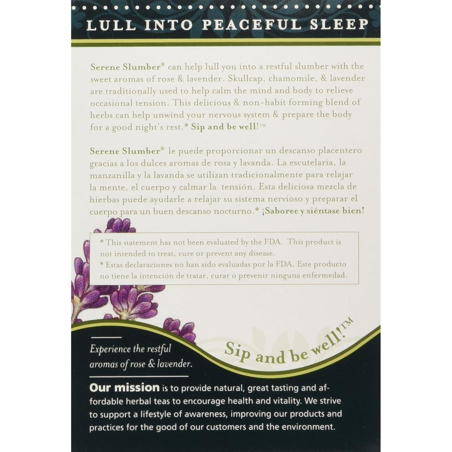 Té de Sueño Sereno Tés de Conciencia 20 Bolsitas Orgánico