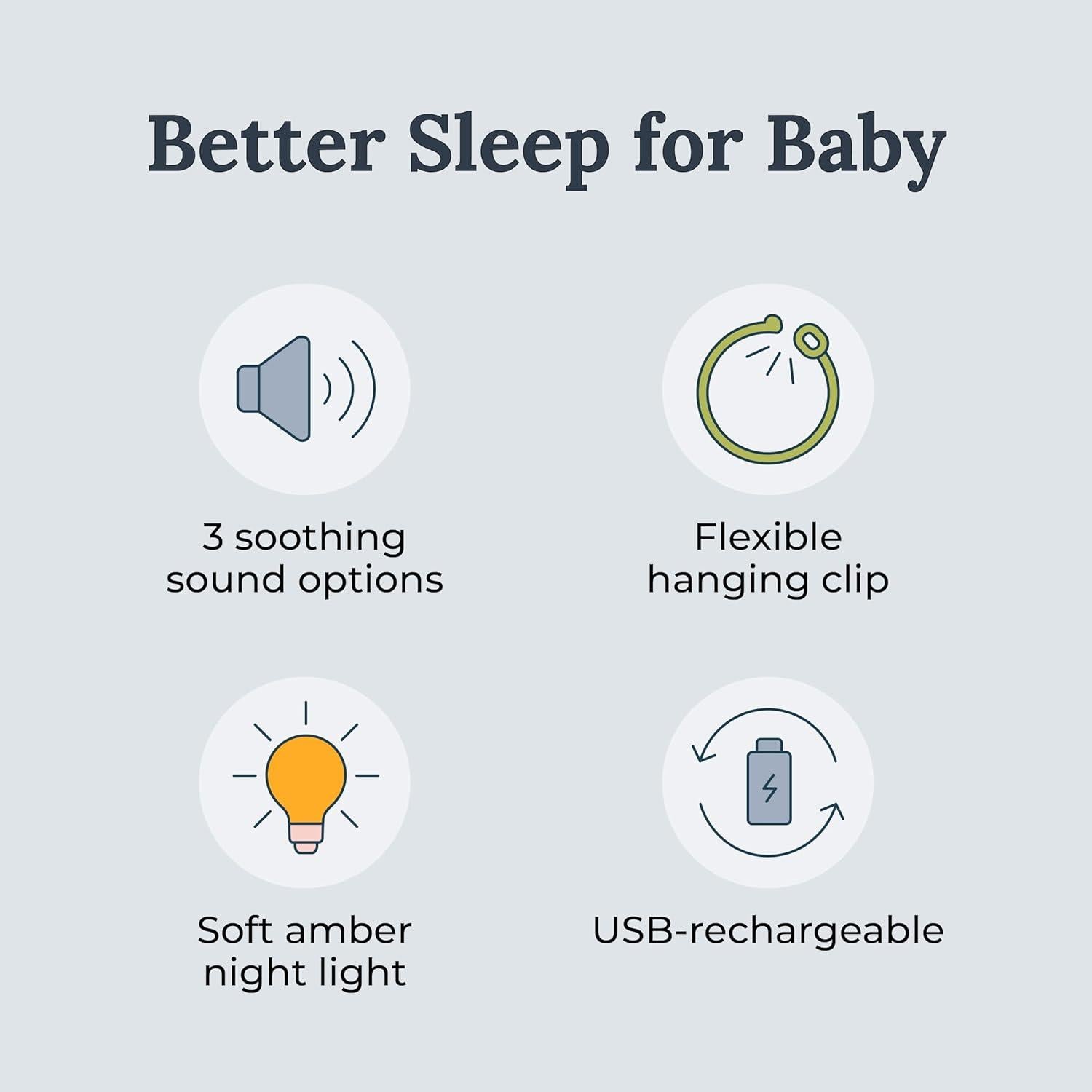 Yogasleep Hushh Máquina de Sonido Blanco para Bebé, 3 Sonidos