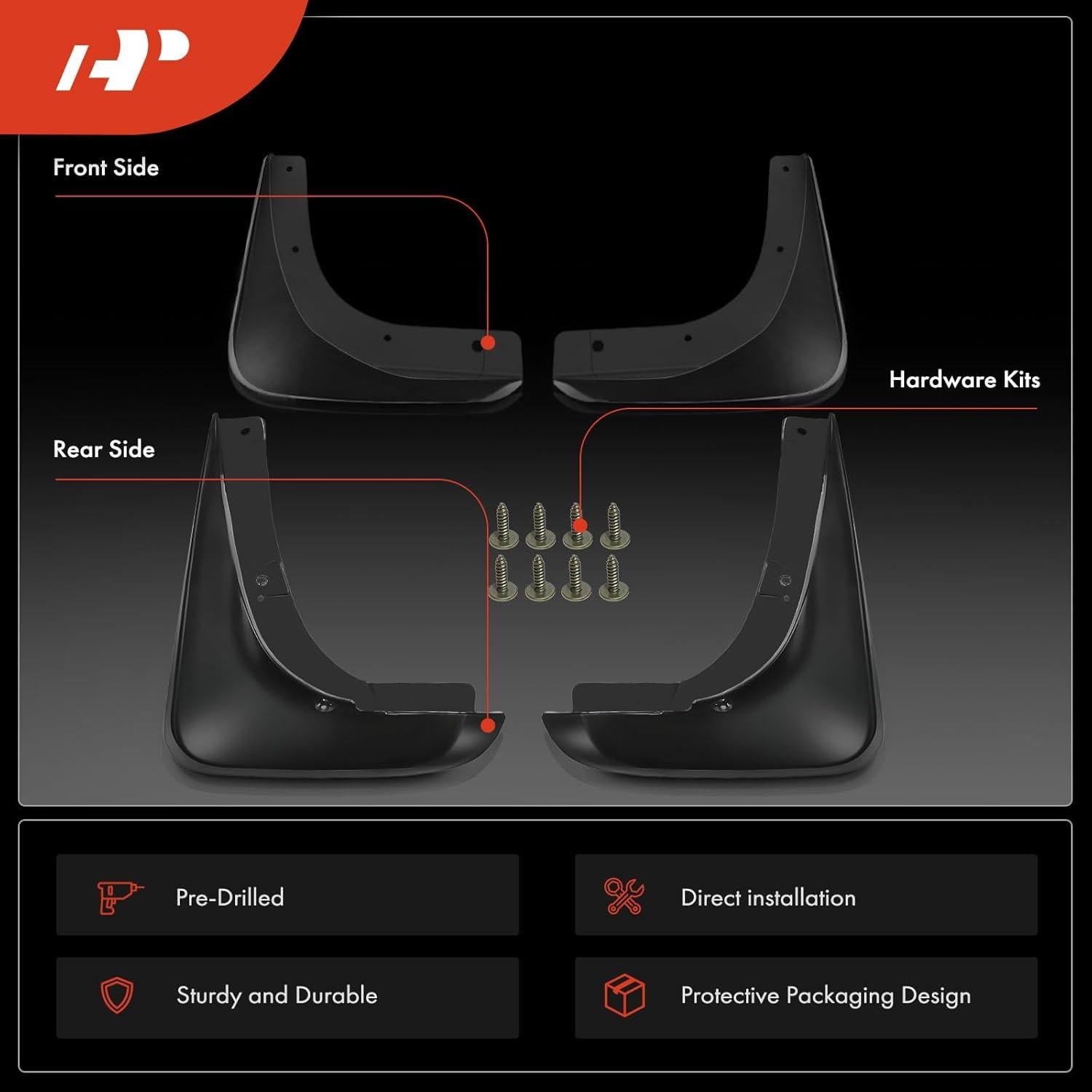 Juego Guardabarros A-Premium 4PCS para Chrysler 300 2005-2010