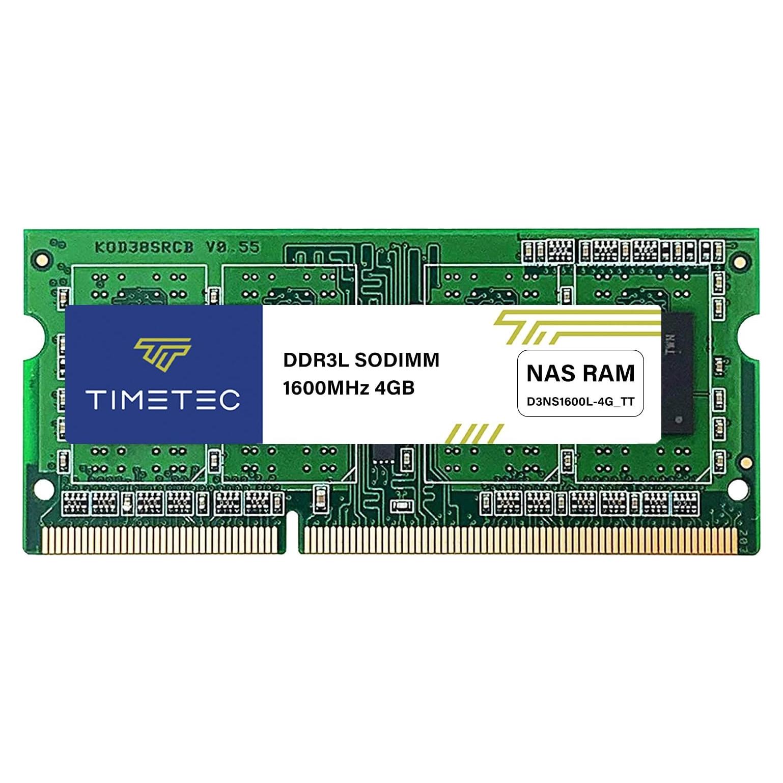 Memoria RAM Timetec 4GB DDR3L 1600MHz para Synology NAS