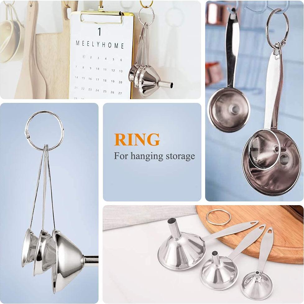 Juego de Embudos de Acero Inoxidable 3 en 1 YEVIOR