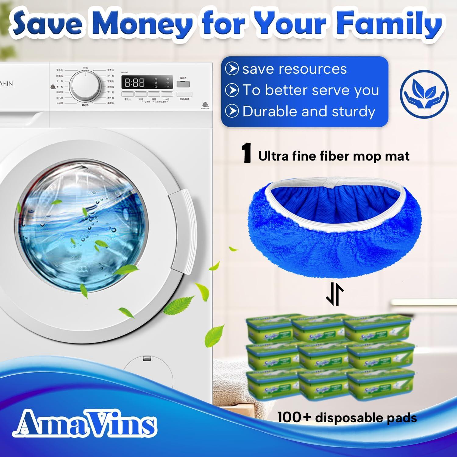 Paquete de 5 almohadillas de microfibra reutilizables AmaVins