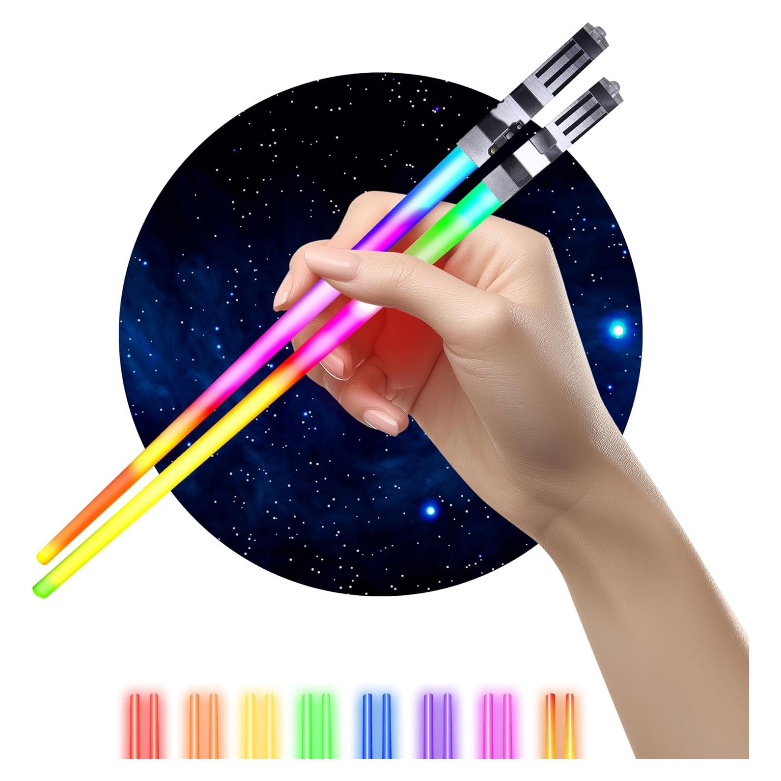 Palillos de Sable de Luz LED ChopSabers 26 cm 8 Modos Color