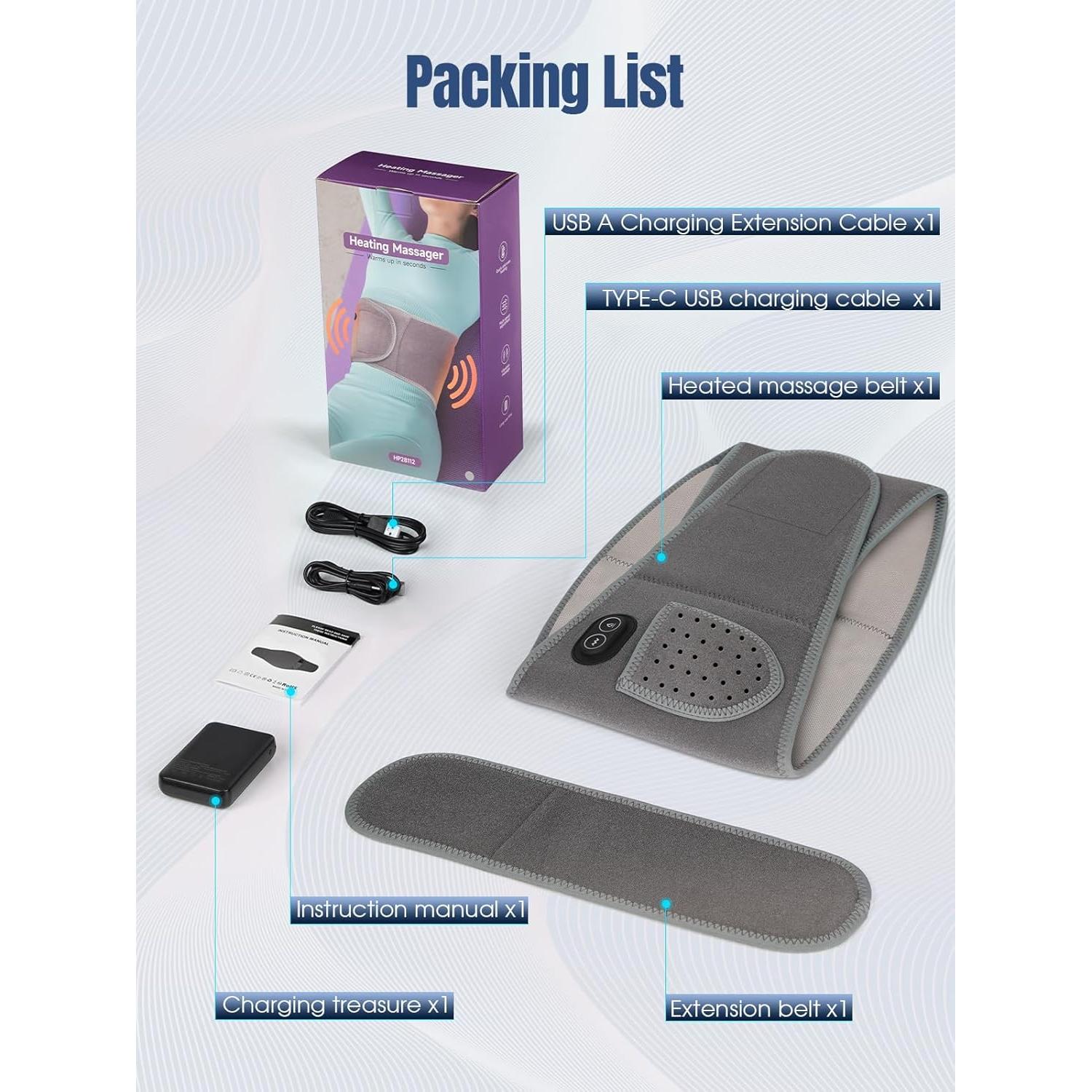 Almohadilla Térmica Inalámbrica Nsoela 28x112cm 8000mAh