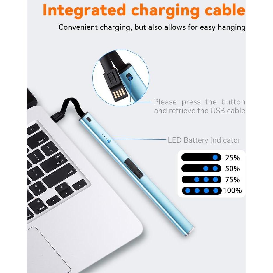 Encendedor Eléctrico Brigii de Arco Plasma Recargable - Azul