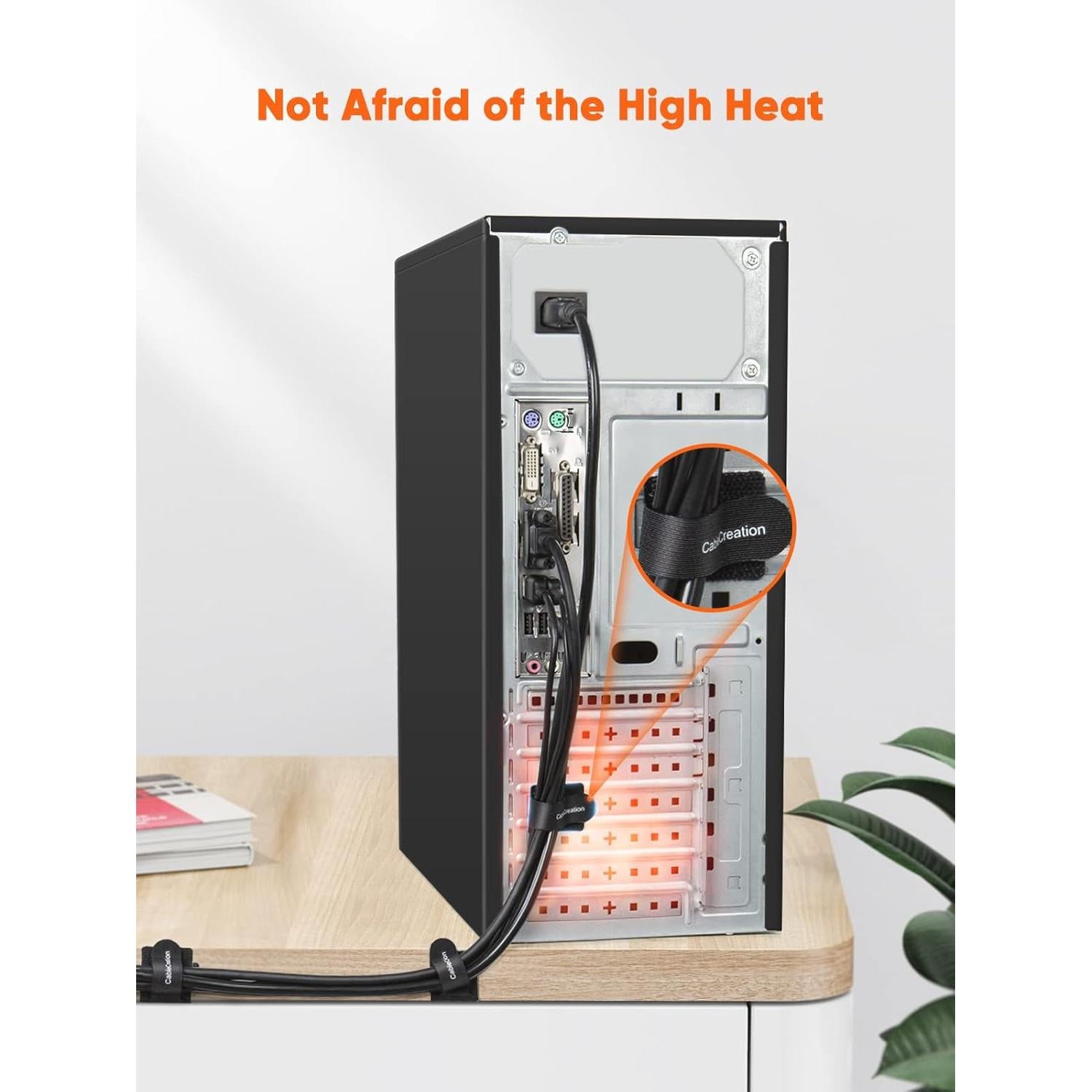 Sujetadores de Cables Autoadhesivos CableCreation 5PCS Nylon Negro