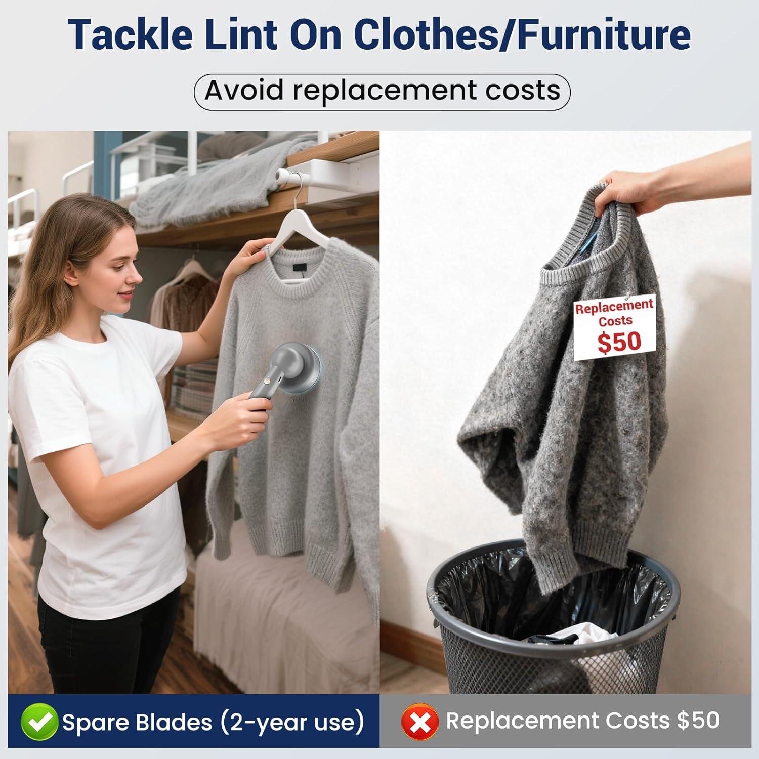 Quitapelusas DBC M8 Gris, 3 Velocidades, 6 Cuchillas, Batería