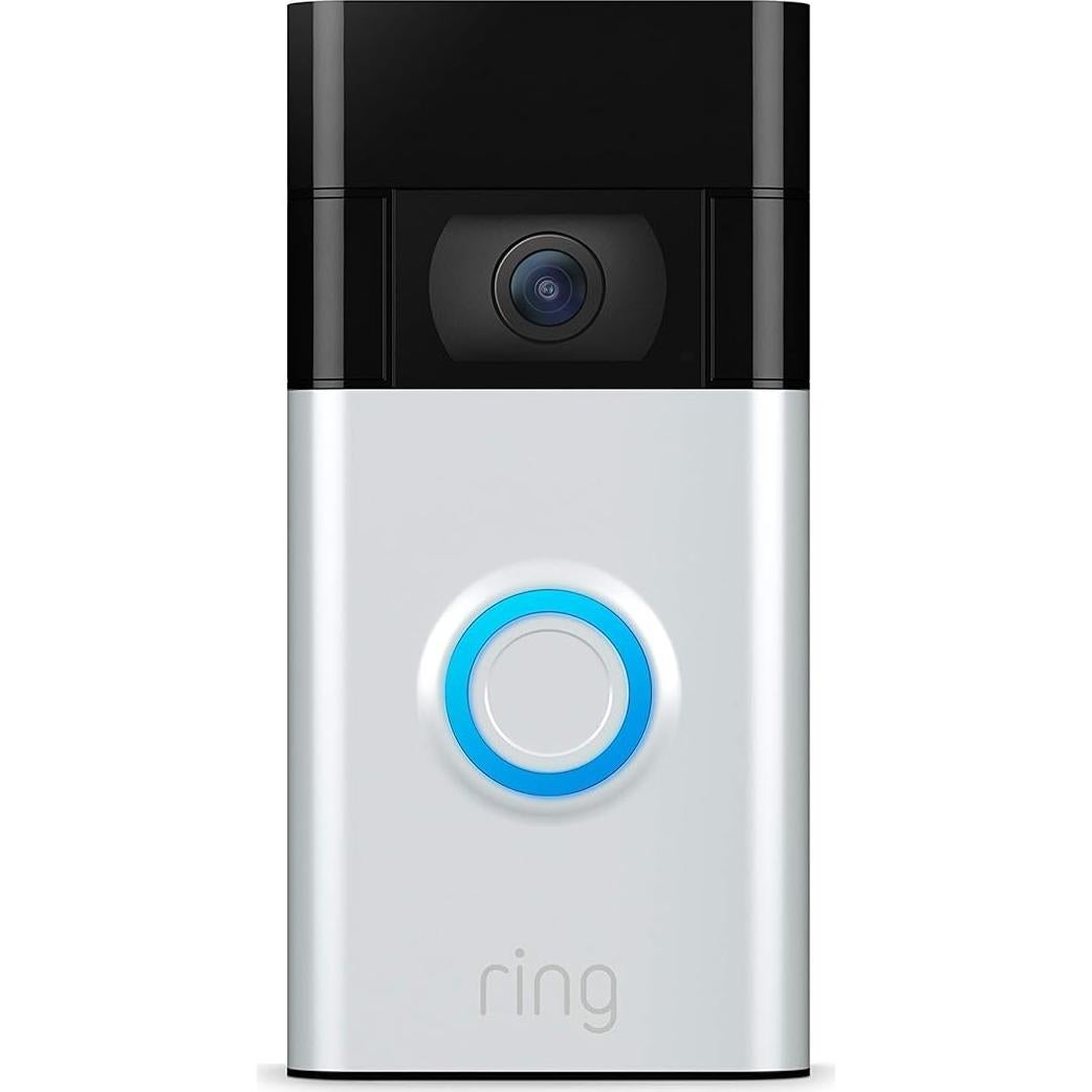 Like-New Ring Video Doorbell – 1080p HD video, improved motion detection, easy installation (2020 release) – Satin Nickel