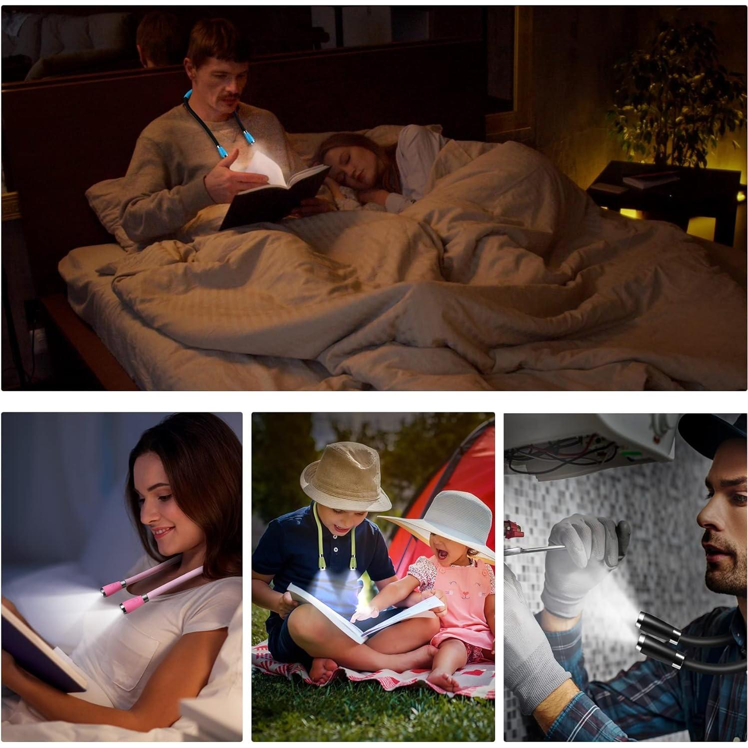 Luz de libro recargable USB Shenzhen SHNBL-B1 4 LED 3 brillos