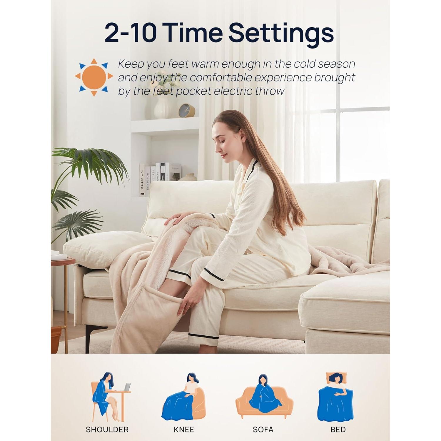 Manta Térmica Eléctrica Westinghouse 127x157.5 cm Beige