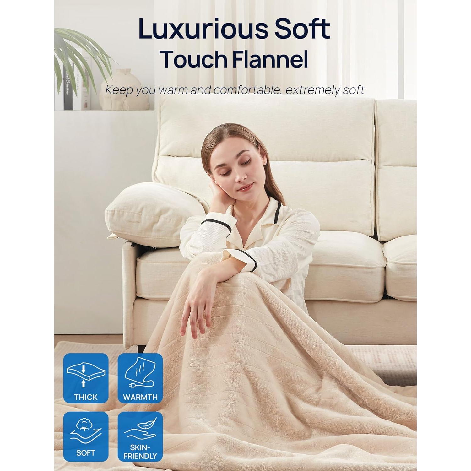 Manta Térmica Eléctrica Westinghouse 127x157.5 cm Beige