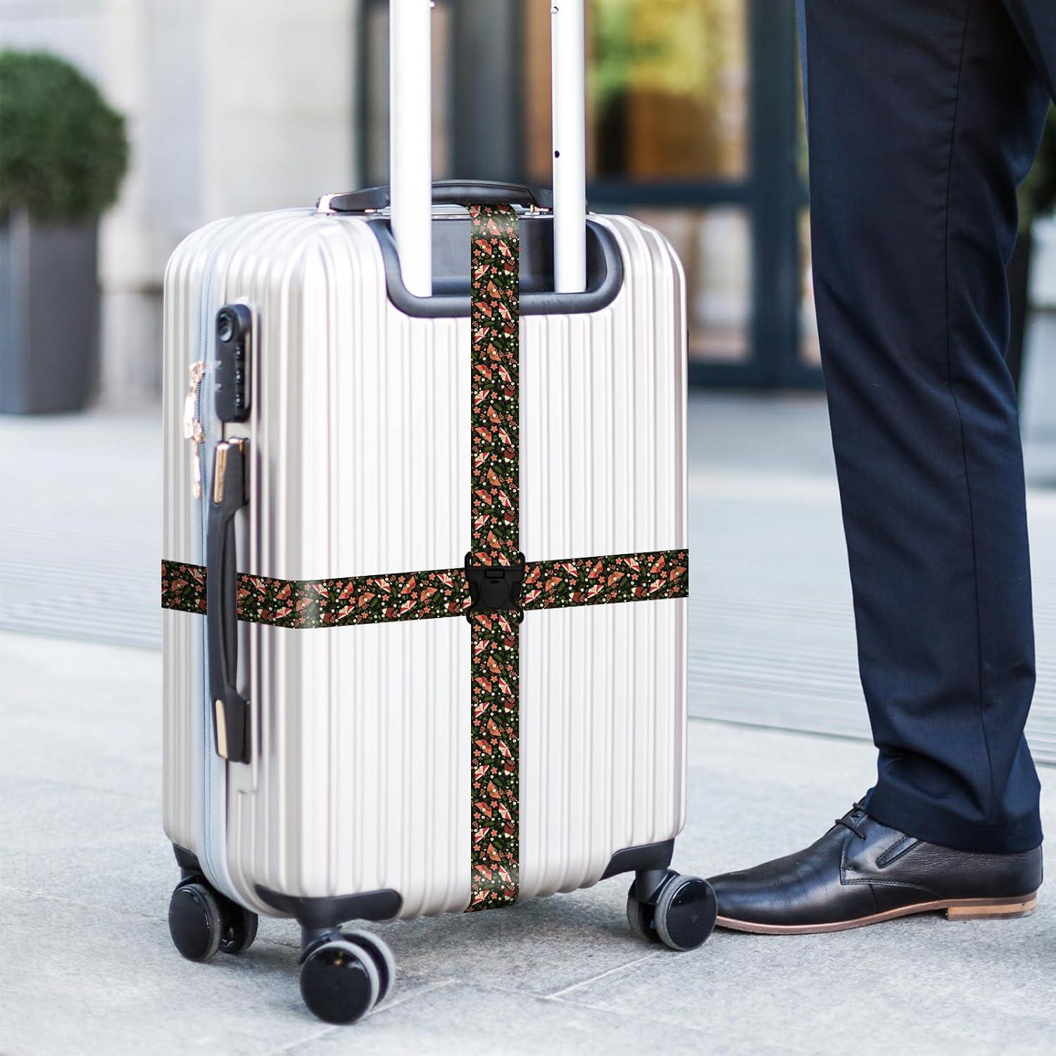 Correas de Equipaje Ajustables Leehoom 2 Paquetes Mariposa Negra