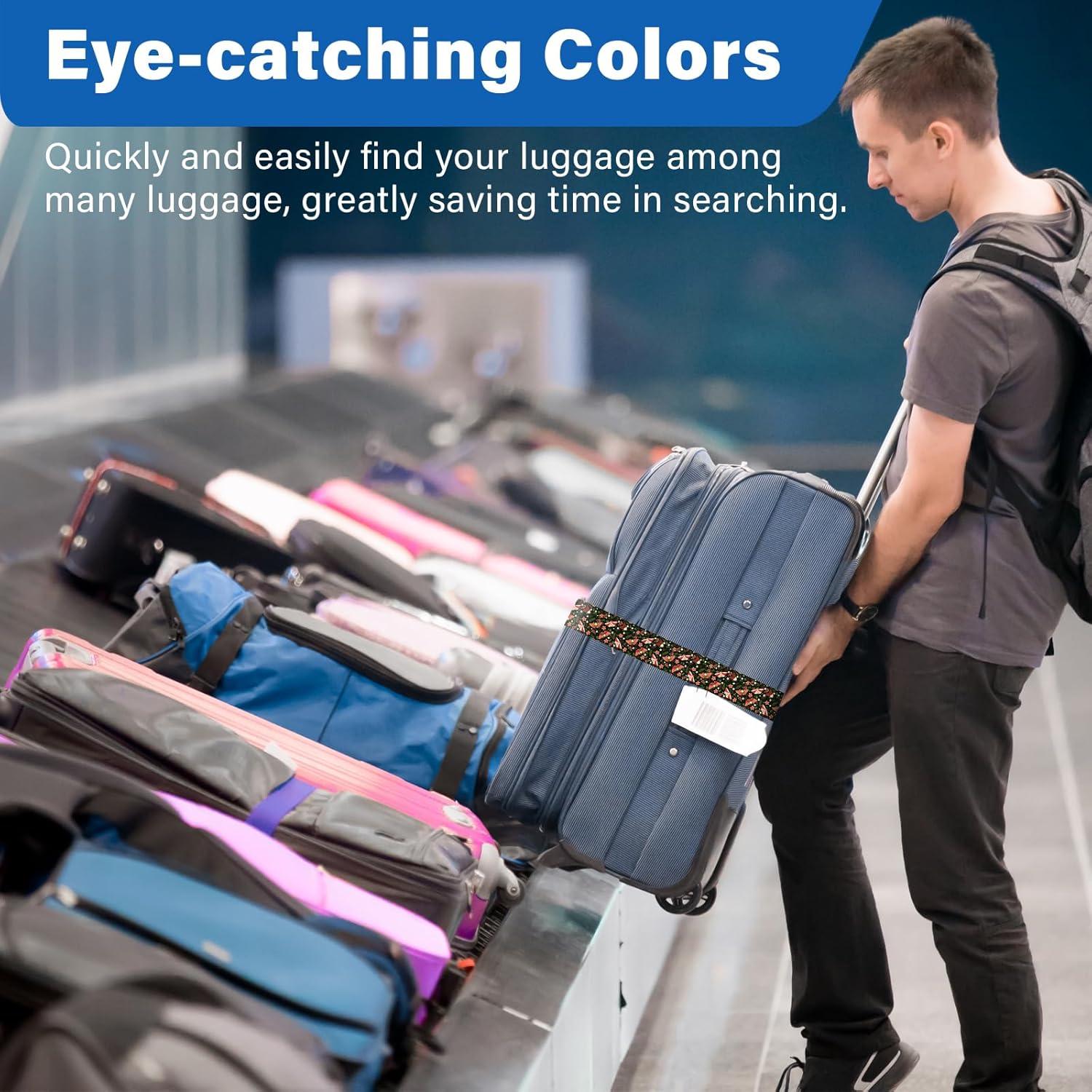 Correas de Equipaje Ajustables Leehoom 2 Paquetes Mariposa Negra