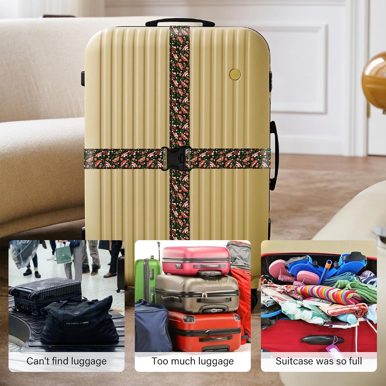 Correas de Equipaje Ajustables Leehoom 2 Paquetes Mariposa Negra