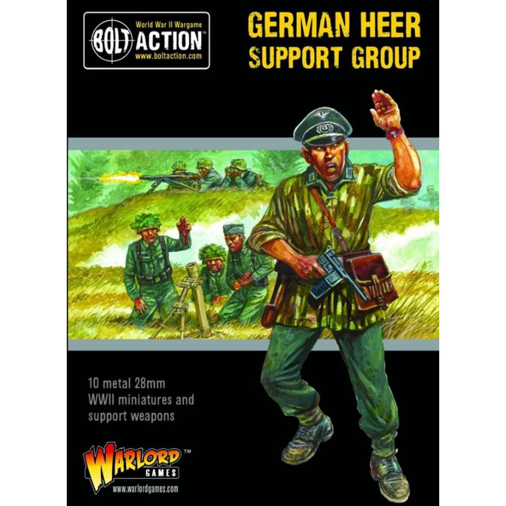 Grupo de Apoyo del Heer Alemán Warlord Games 10 Miniaturas Metal