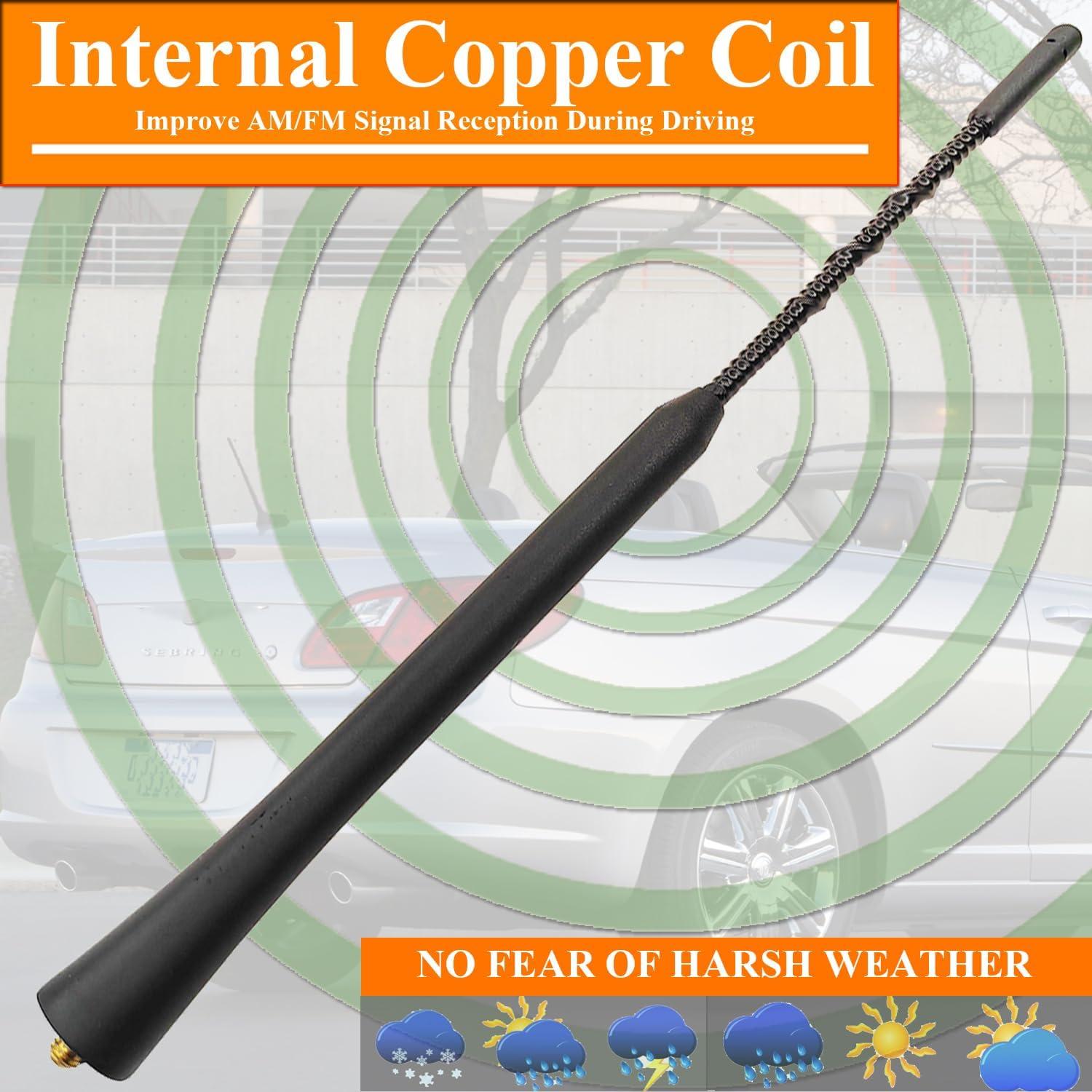 Antena de 23 cm RooFox para Chrysler Sebring y Pacifica