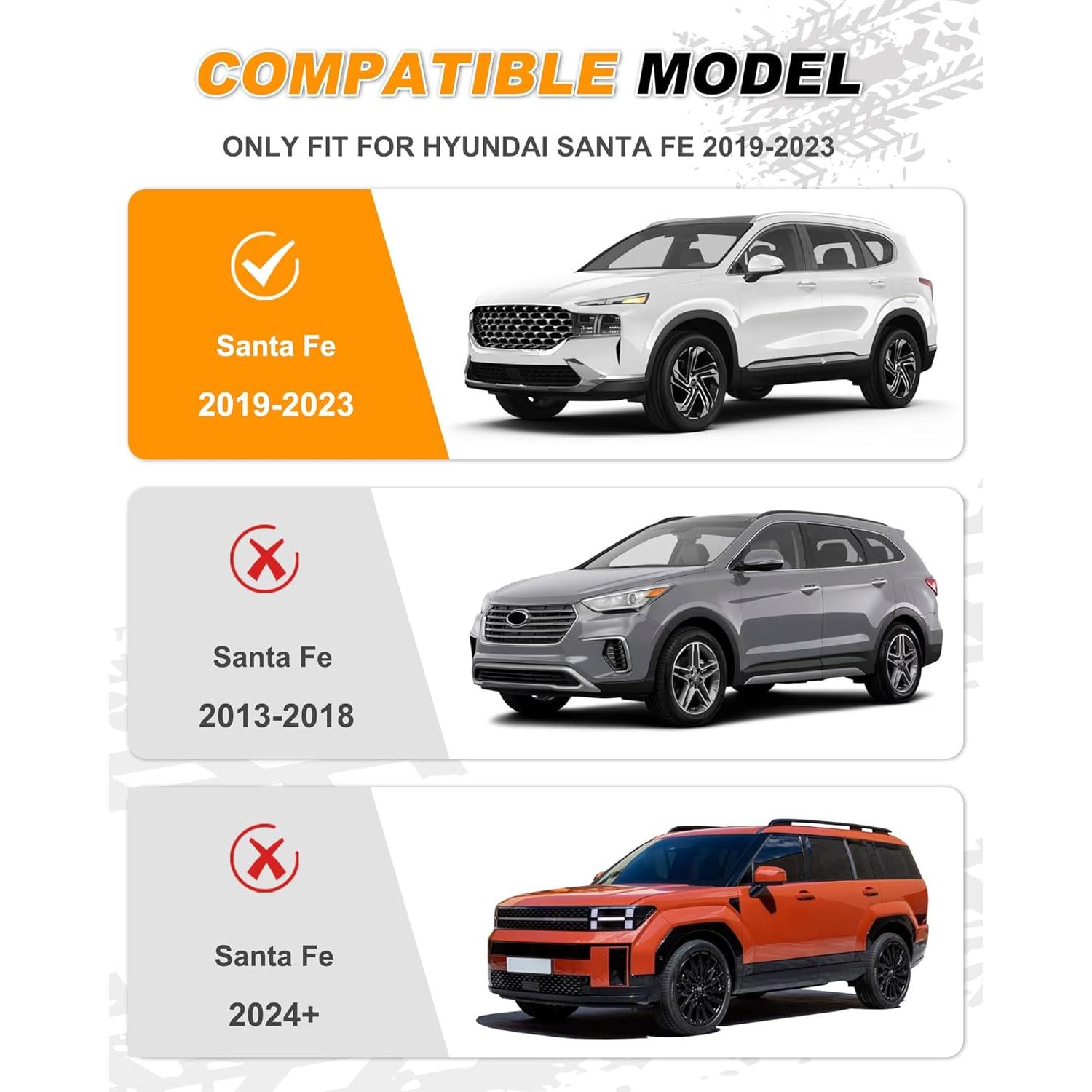 Barras Transversales Snailfly para Hyundai Santa Fe 2019-2023 75kg