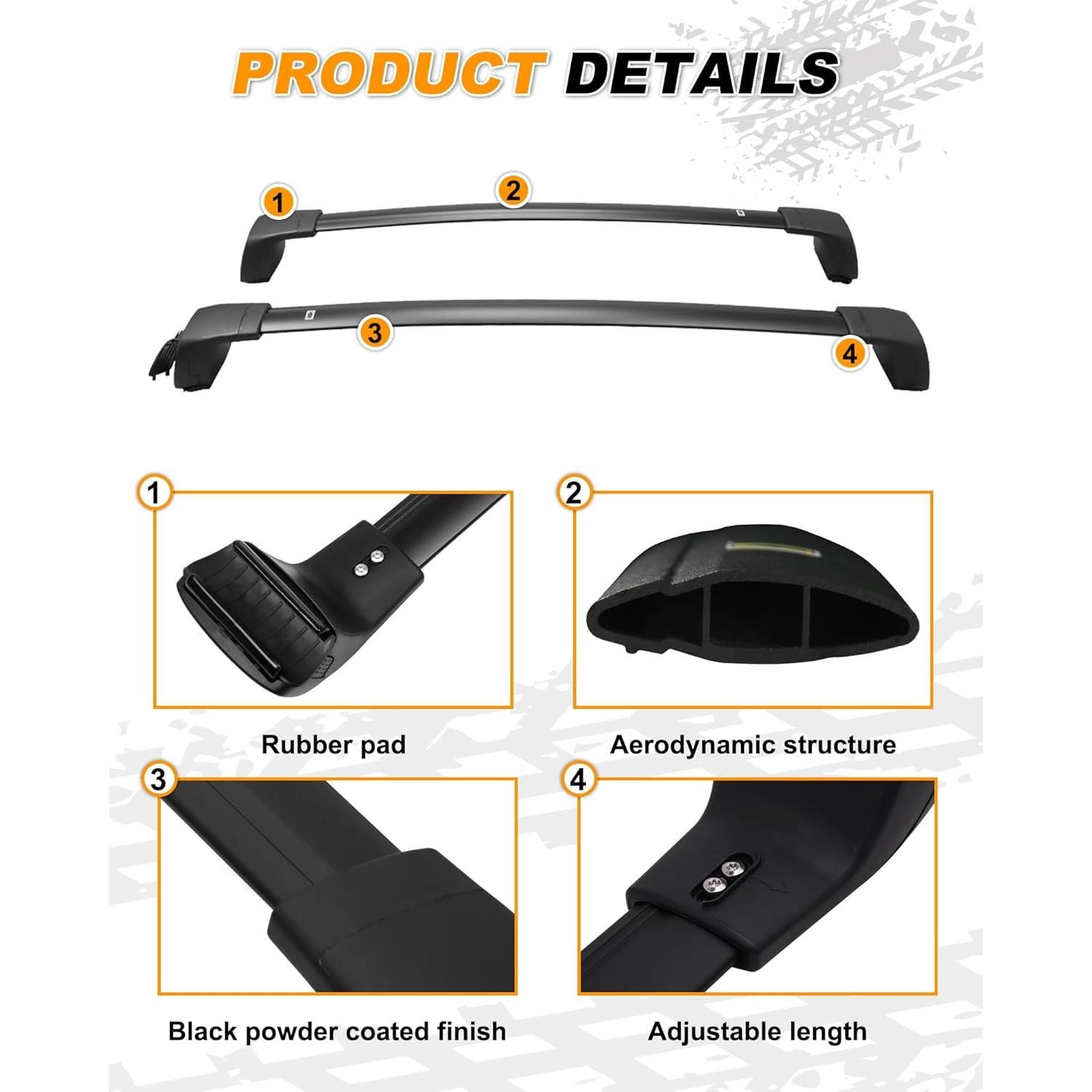 Barras Transversales Snailfly para Hyundai Santa Fe 2019-2023 75kg