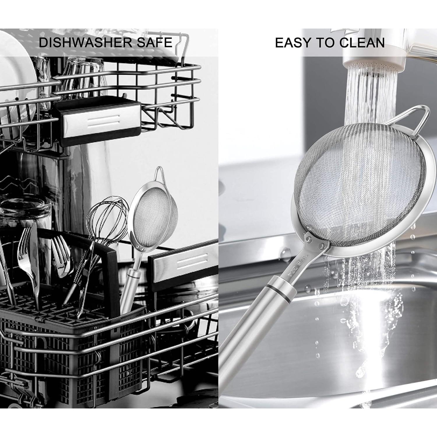 Colador de Malla Fina SUNWUKIN 8.5 cm Acero Inoxidable