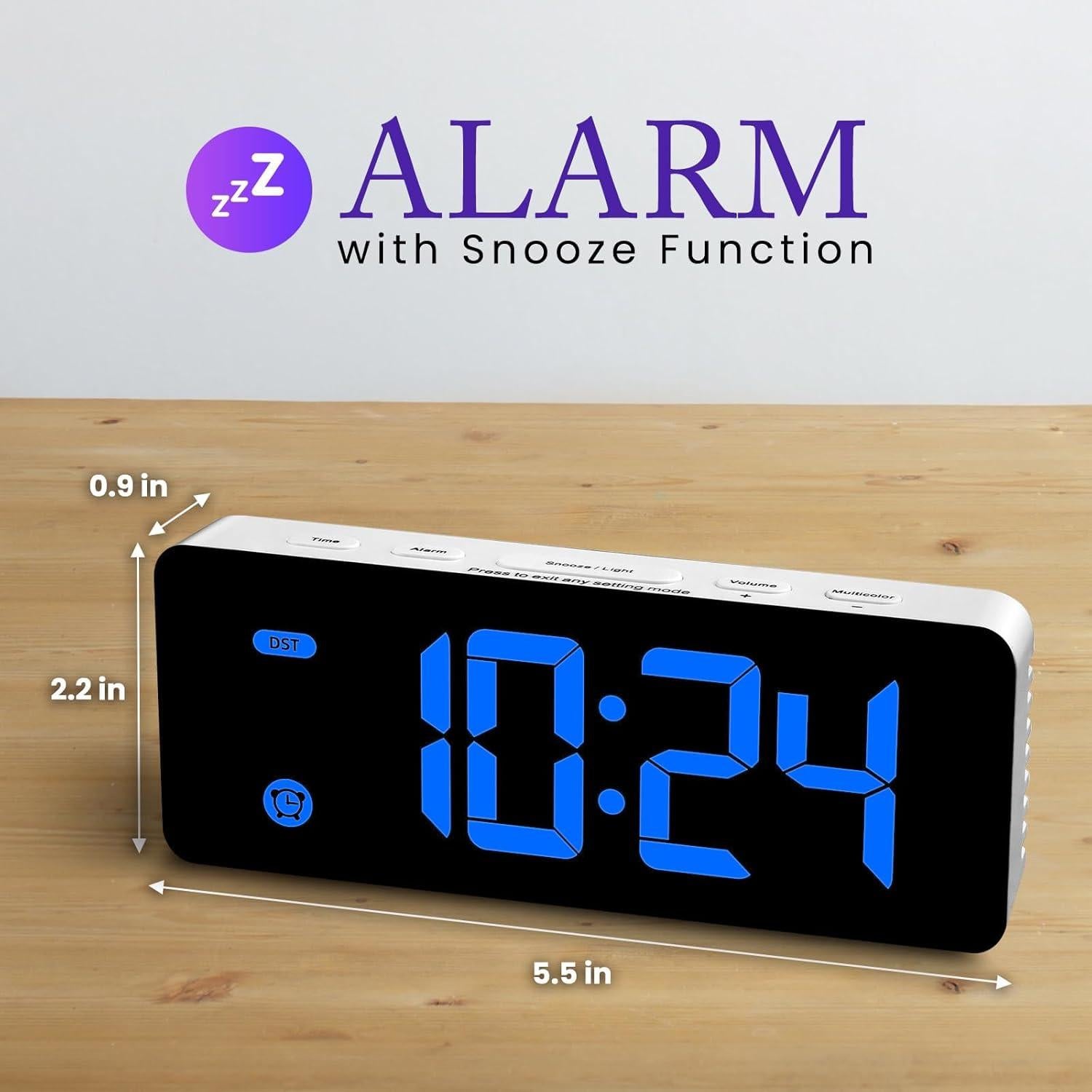 Reloj Despertador Digital HODIK HKW-89B-H9 para Niños Azul