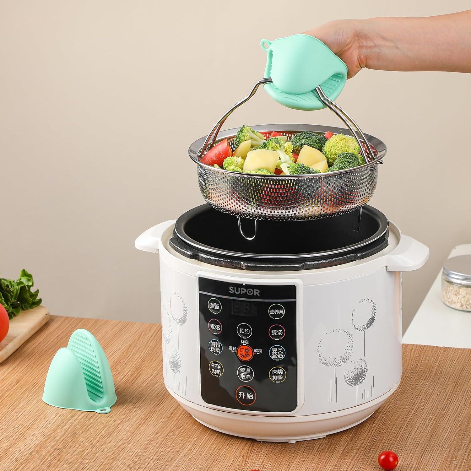 Cesta Vaporera de Acero Inoxidable YENXIKU 3L para Verduras