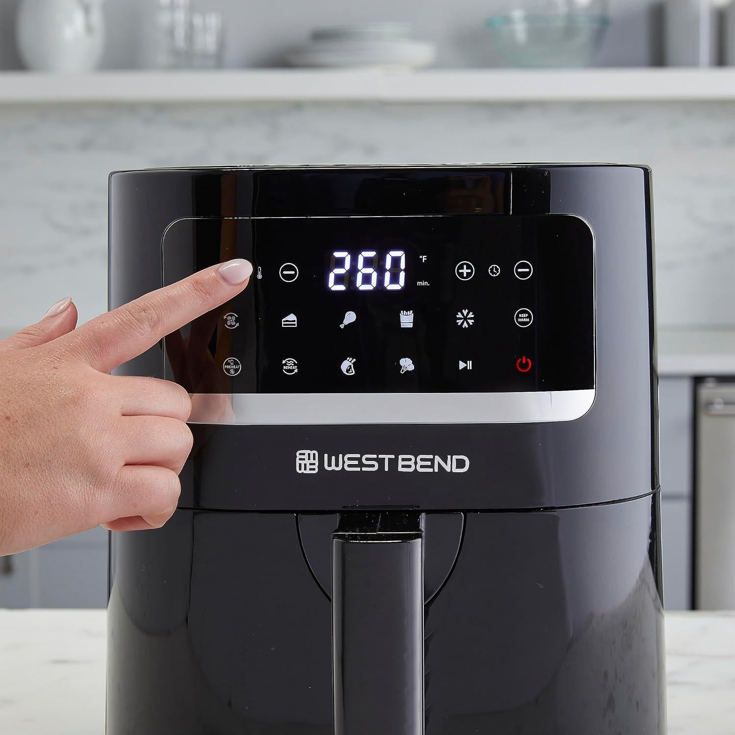 Freidora de Aire West Bend 5 Cuartos Digital LCD 1500W Negra