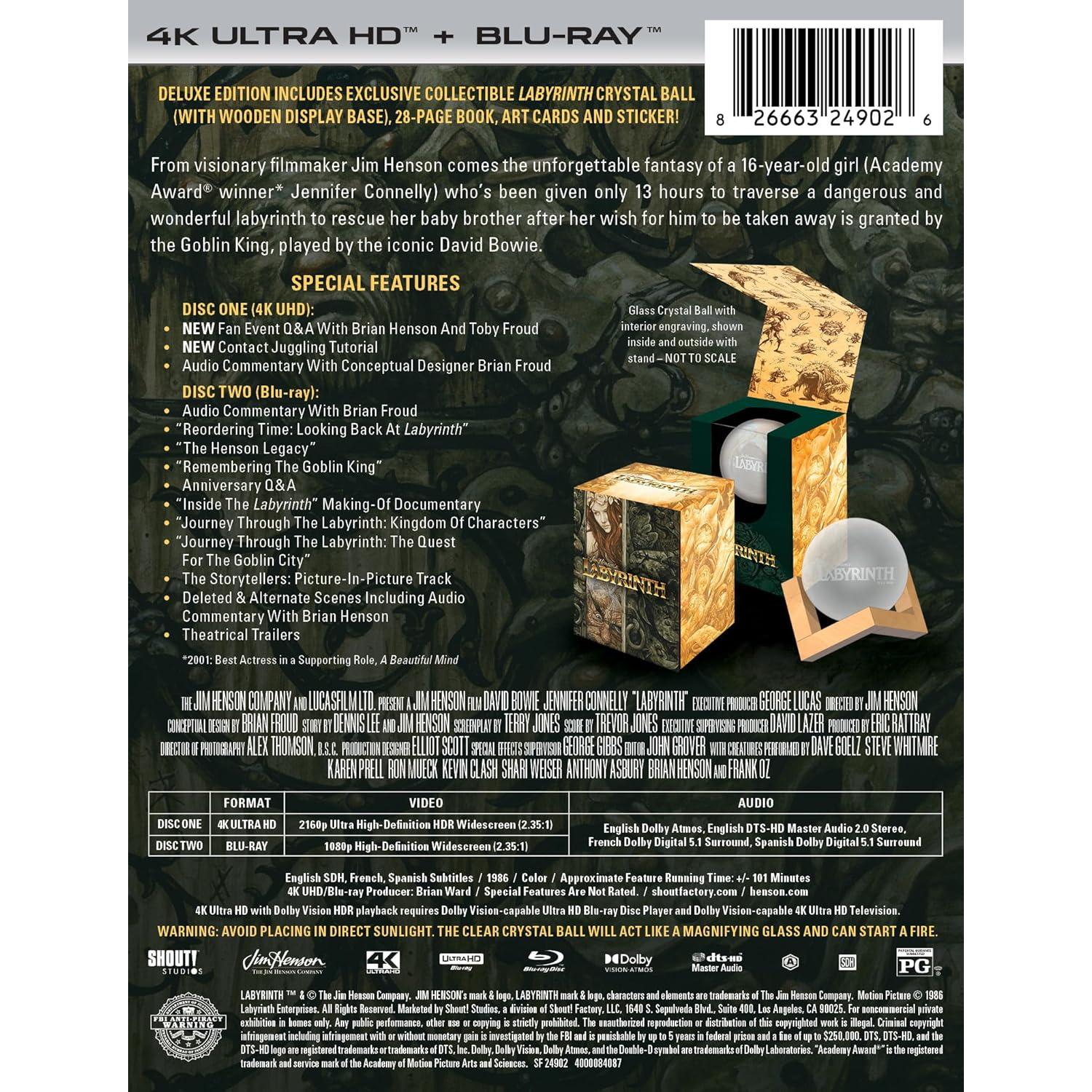 Labyrinth 1986 - Edición Limitada 4K Ultra HD + Blu-ray